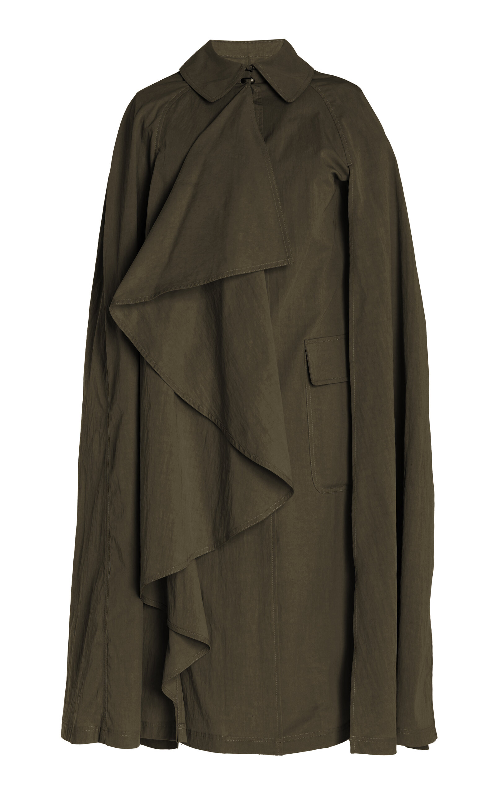 Cecille Cotton-Blend Cape Coat