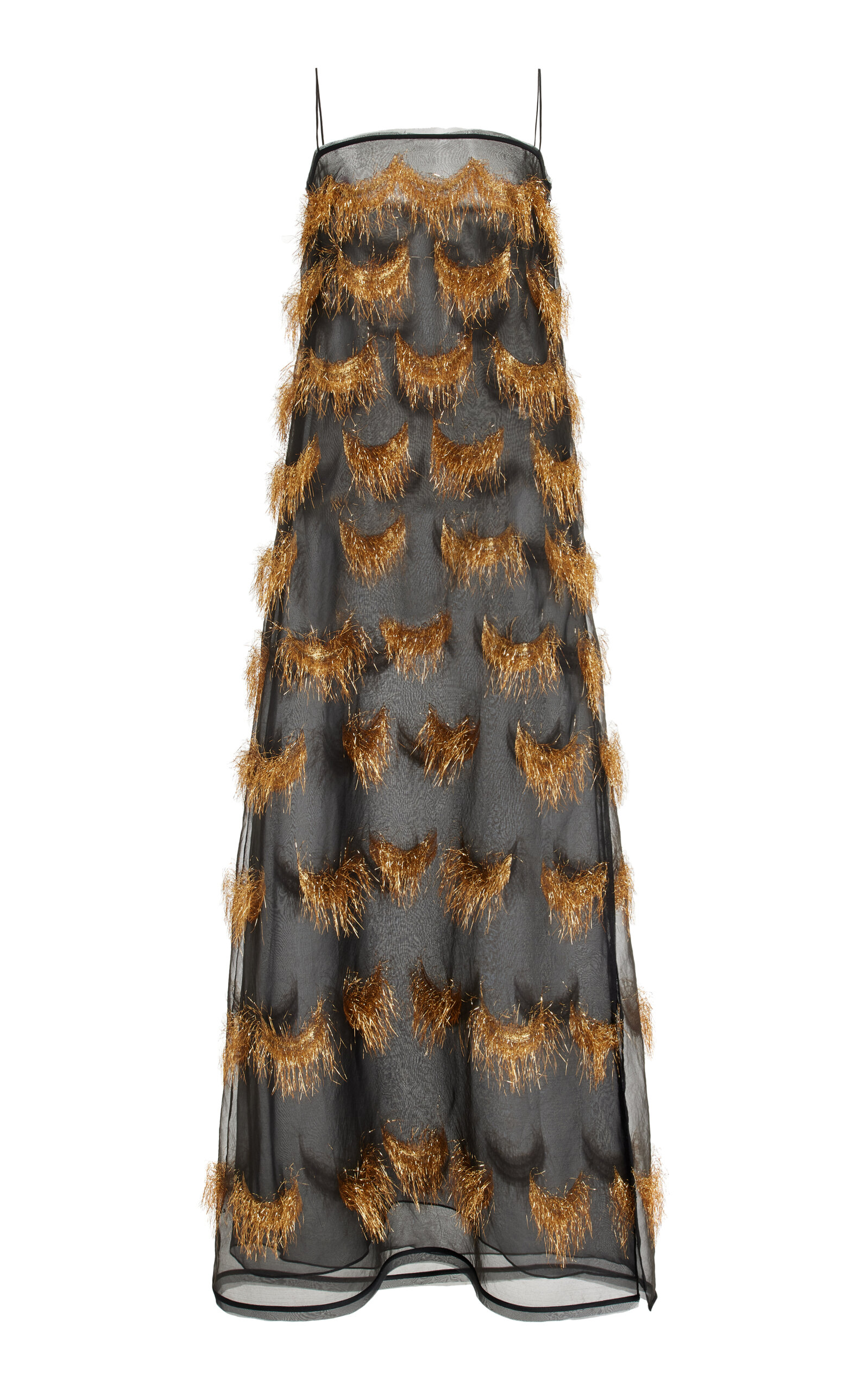 Ulla Johnson Orianne Embellished Organza Maxi Dress - Black