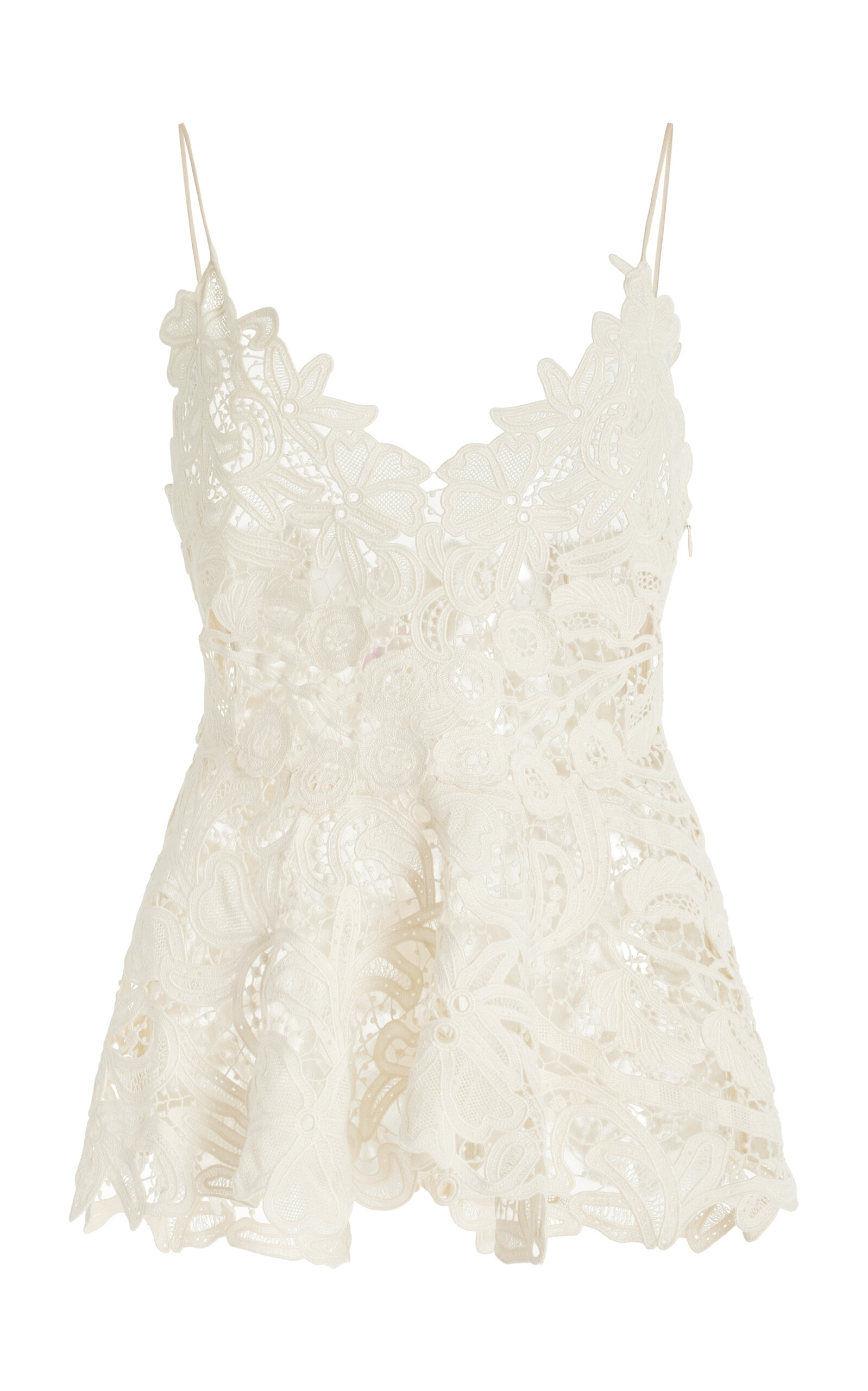 Ulla Johnson Lotta Linen Lace Tank Top - White