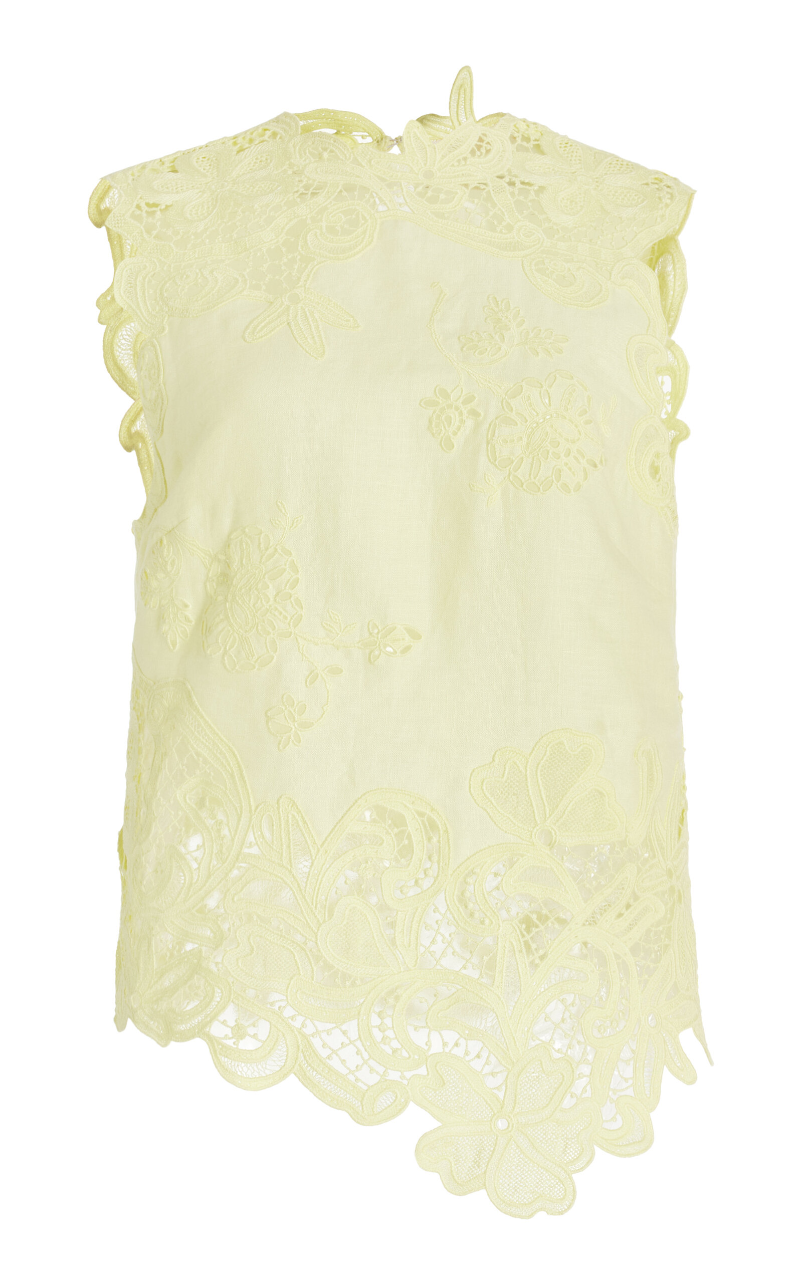 Marlis Embroidered Linen Tank Top