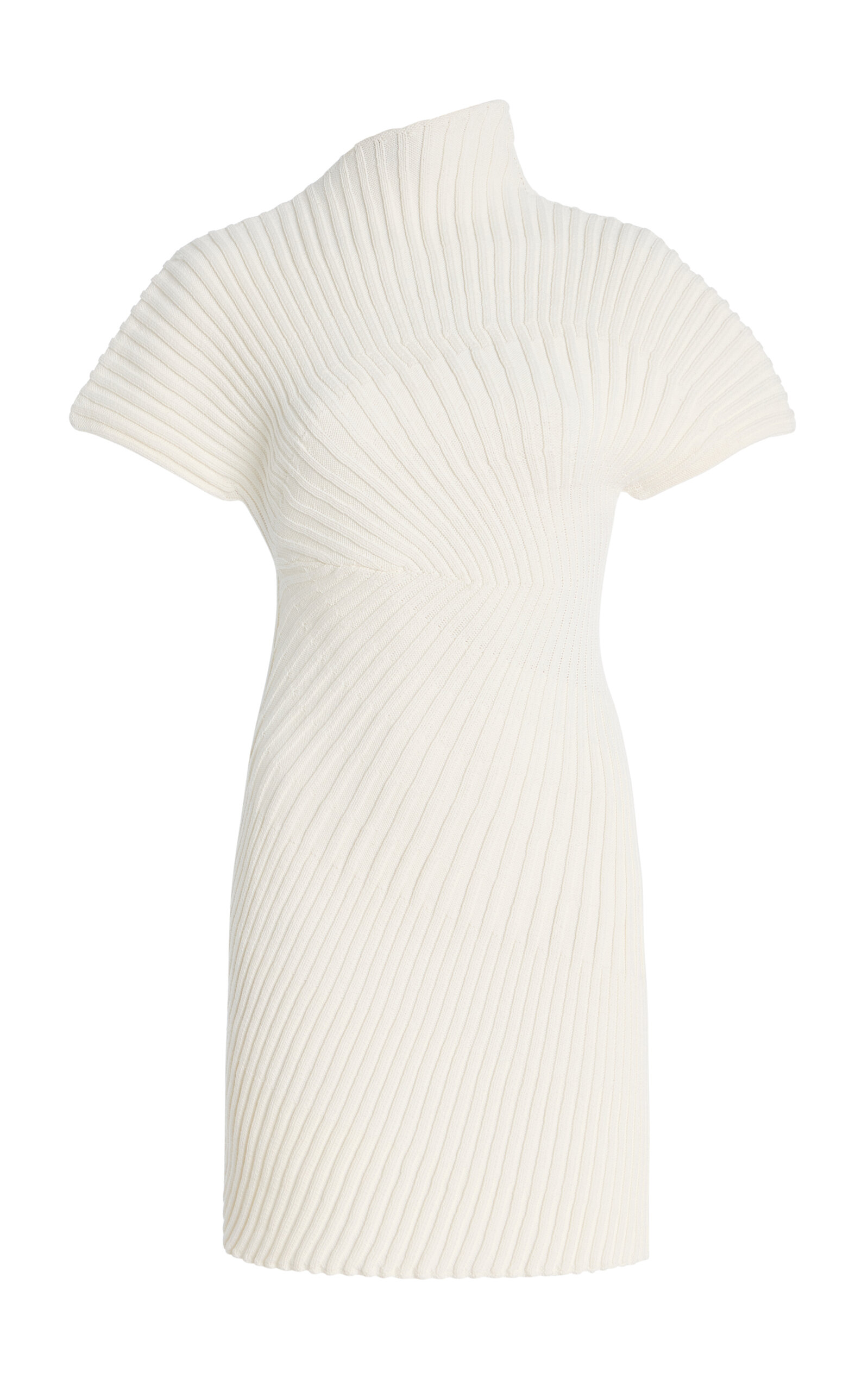 Cult Gaia Luka Knit Cotton Mini Dress In White