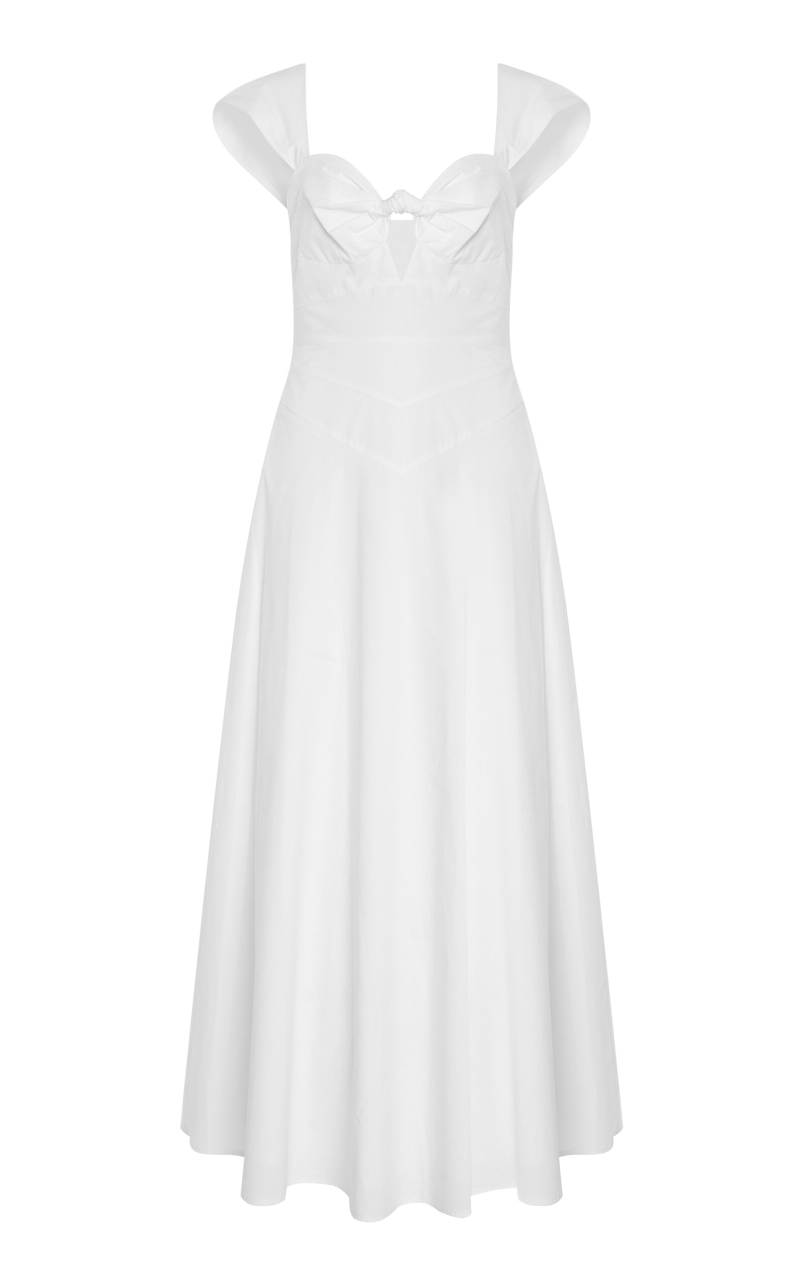 Cult Gaia Magnolia Cotton-blend Maxi Dress In White