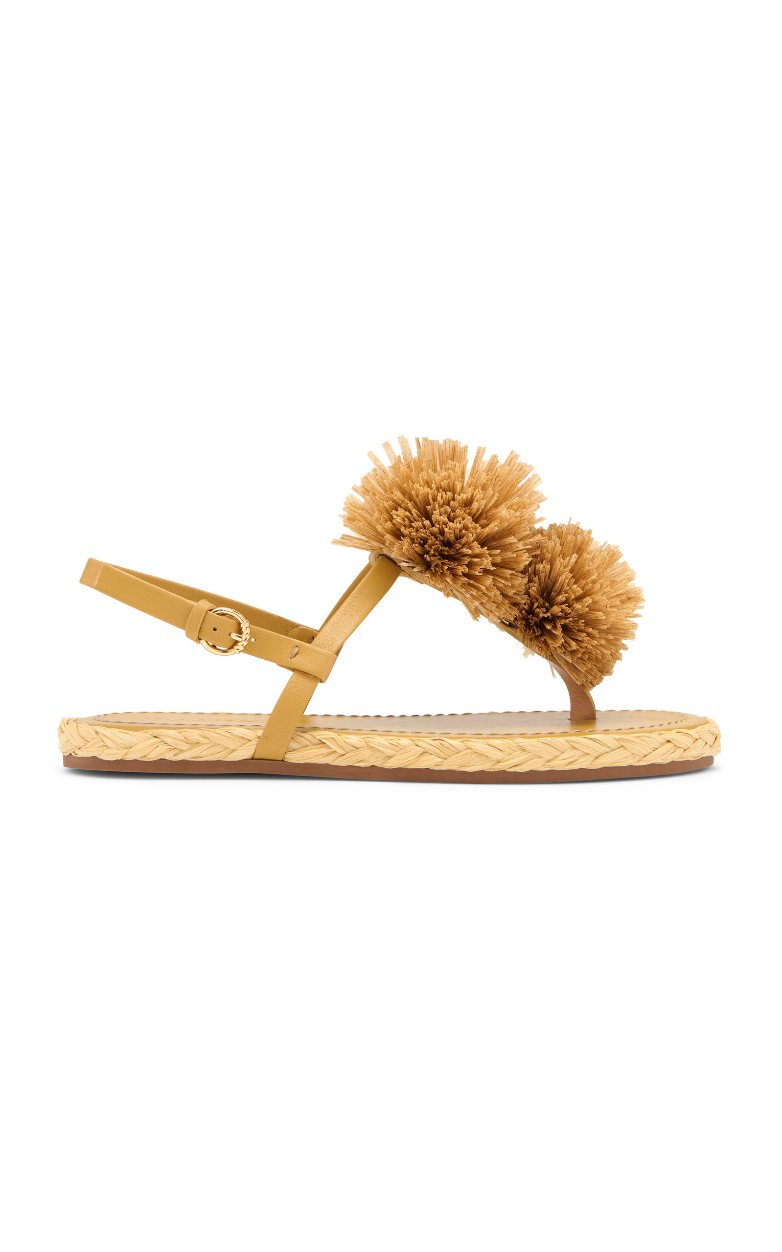 Ingrid Pom Pom Leather Espadrilles