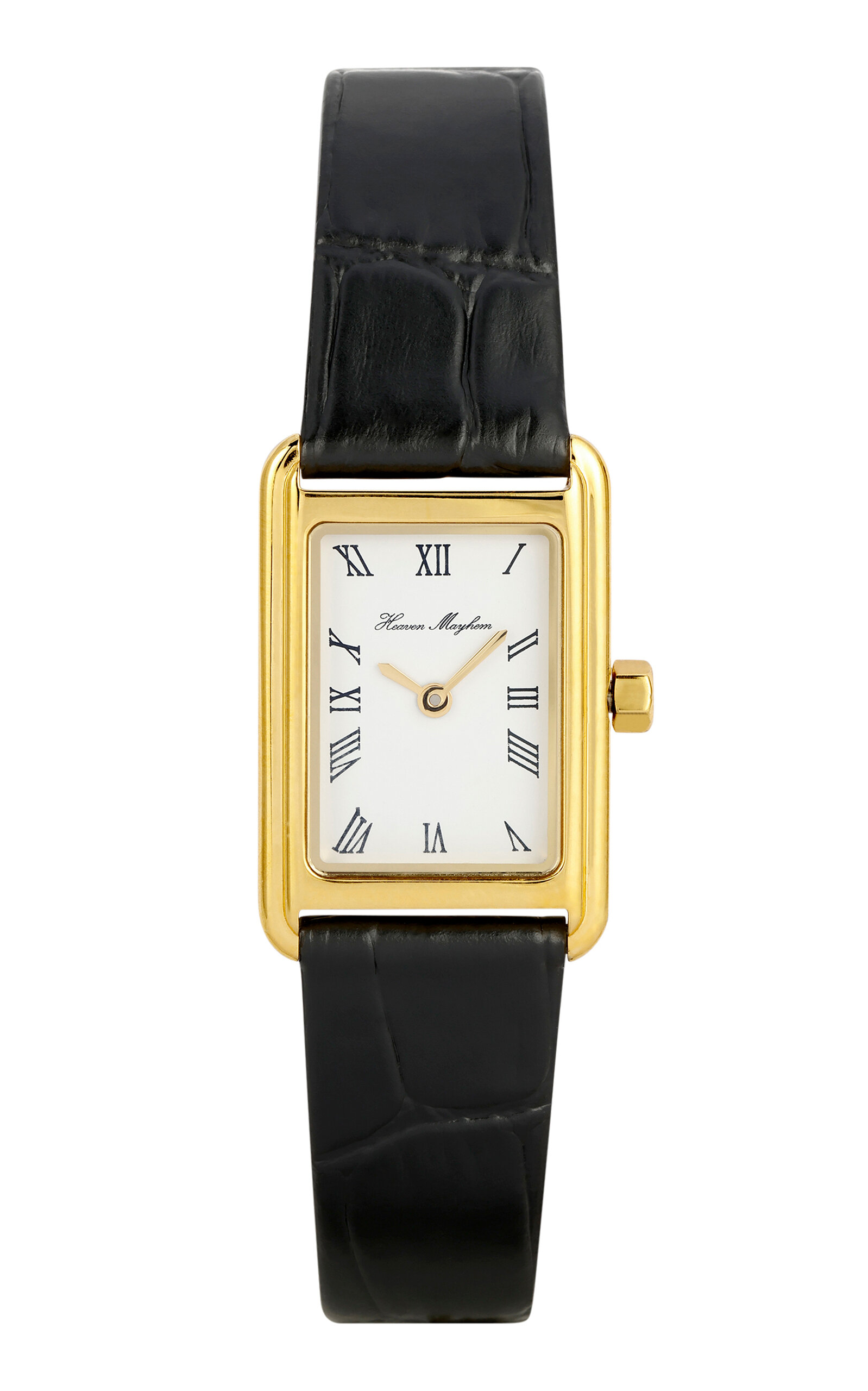 Heaven Mayhem Icon Gold-Plated Stainless Steel Leather Watch