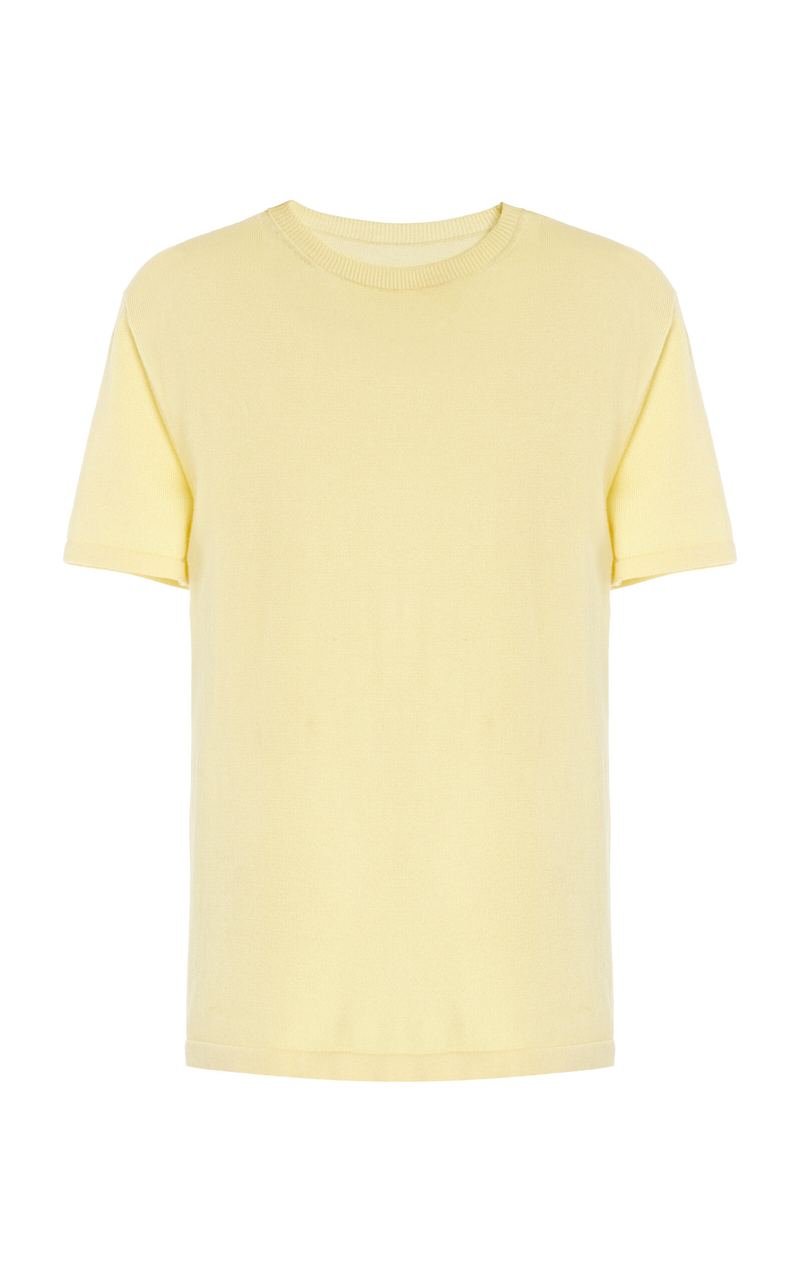 Sergio Hudson Cotton-Cashmere T-Shirt - Yellow