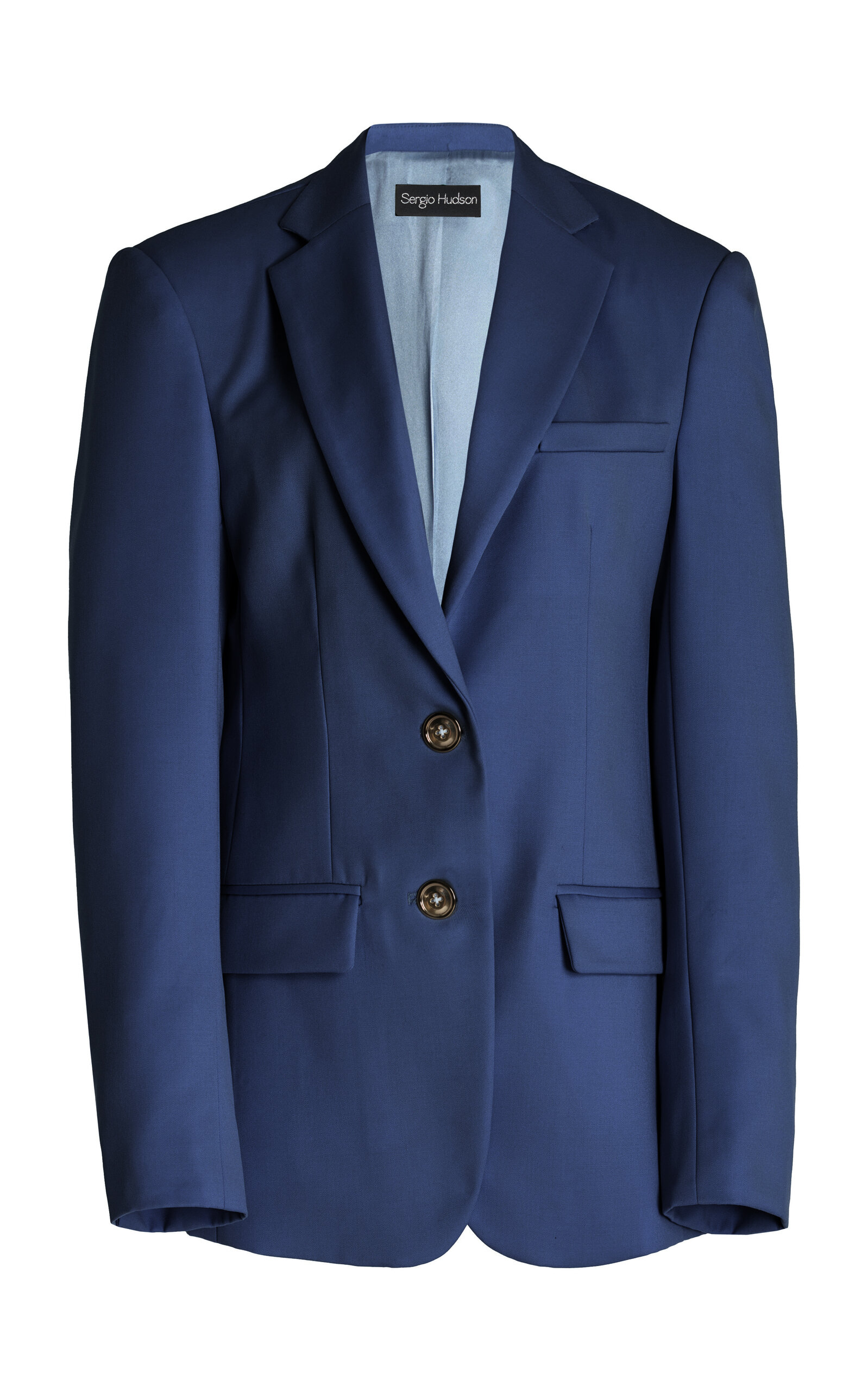 Sergio Hudson Single-Breasted Wool Blazer