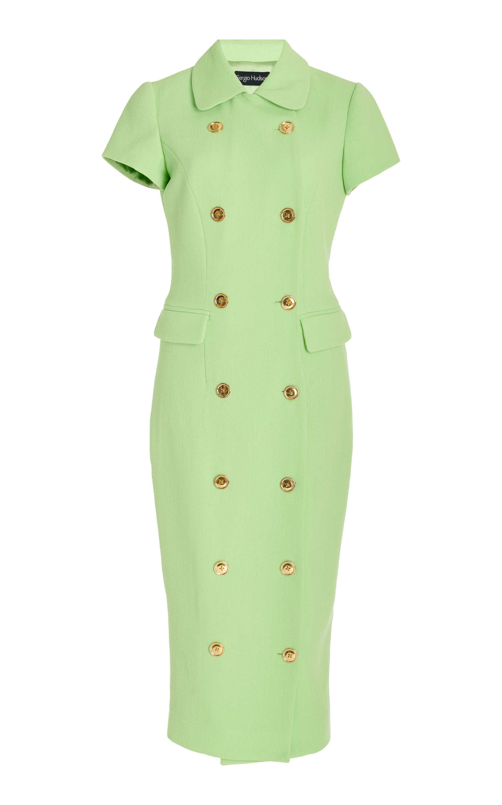 Sergio Hudson Button-Up Blazer Dress - Green