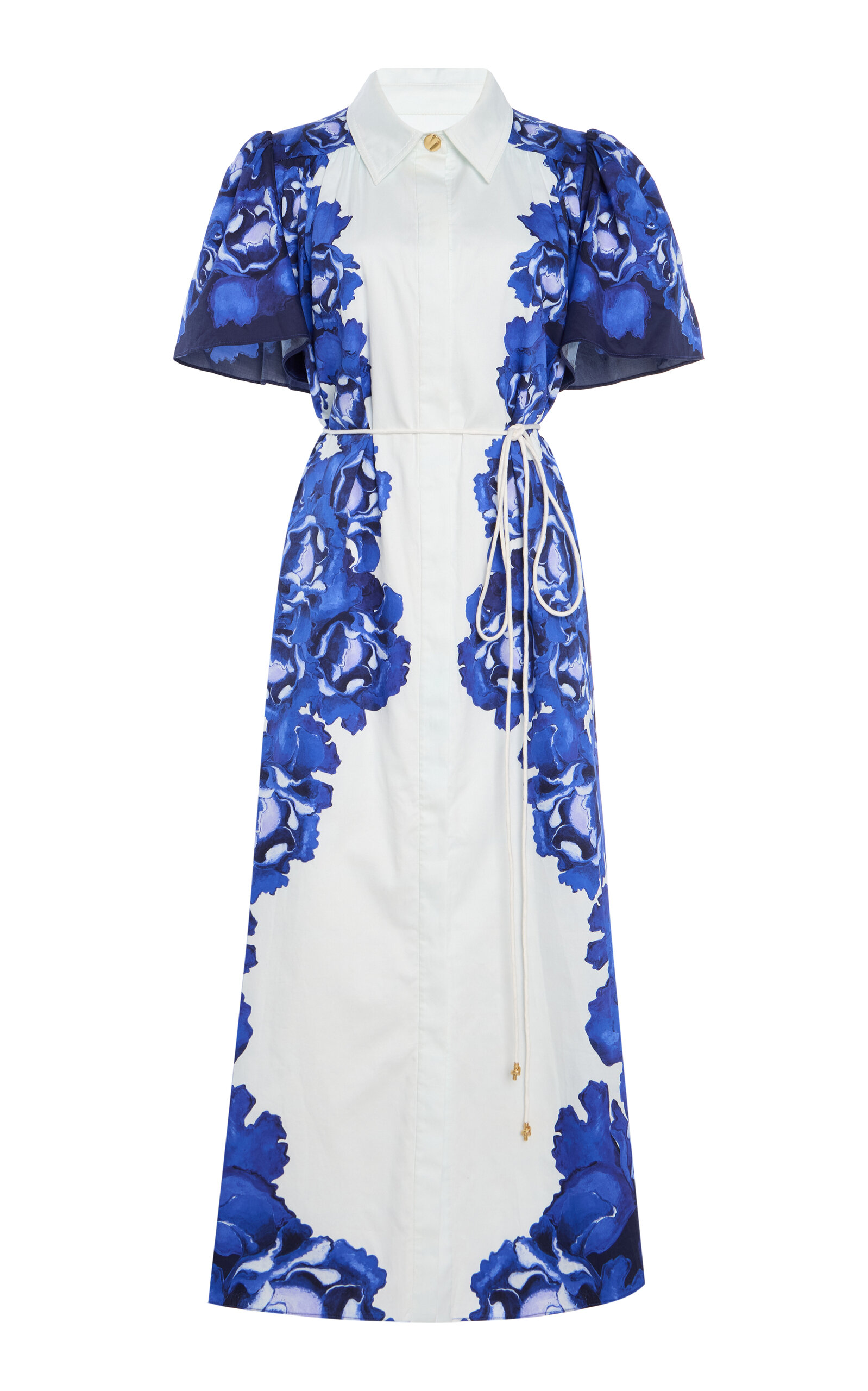 Aje Fernanda Printed Cotton Midi Dress