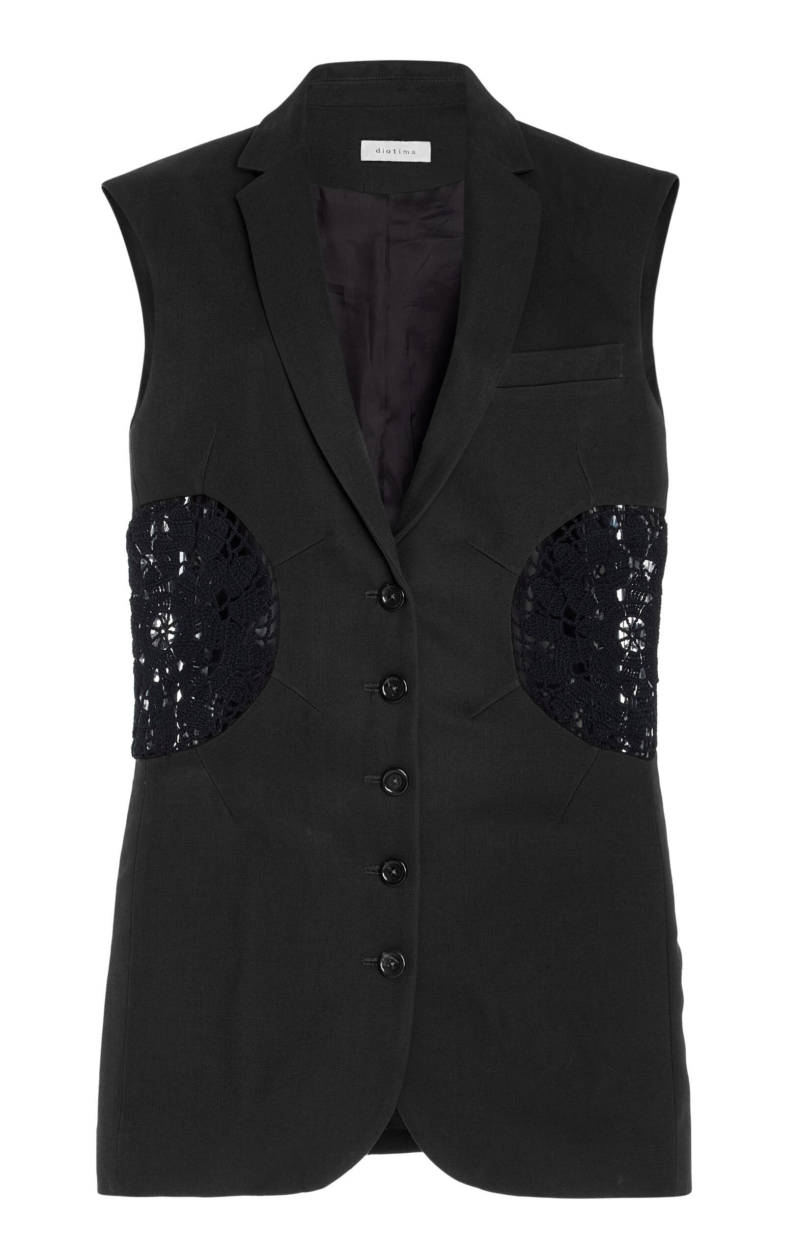 DIOTIMA OLIVIER WOOL LONG VEST