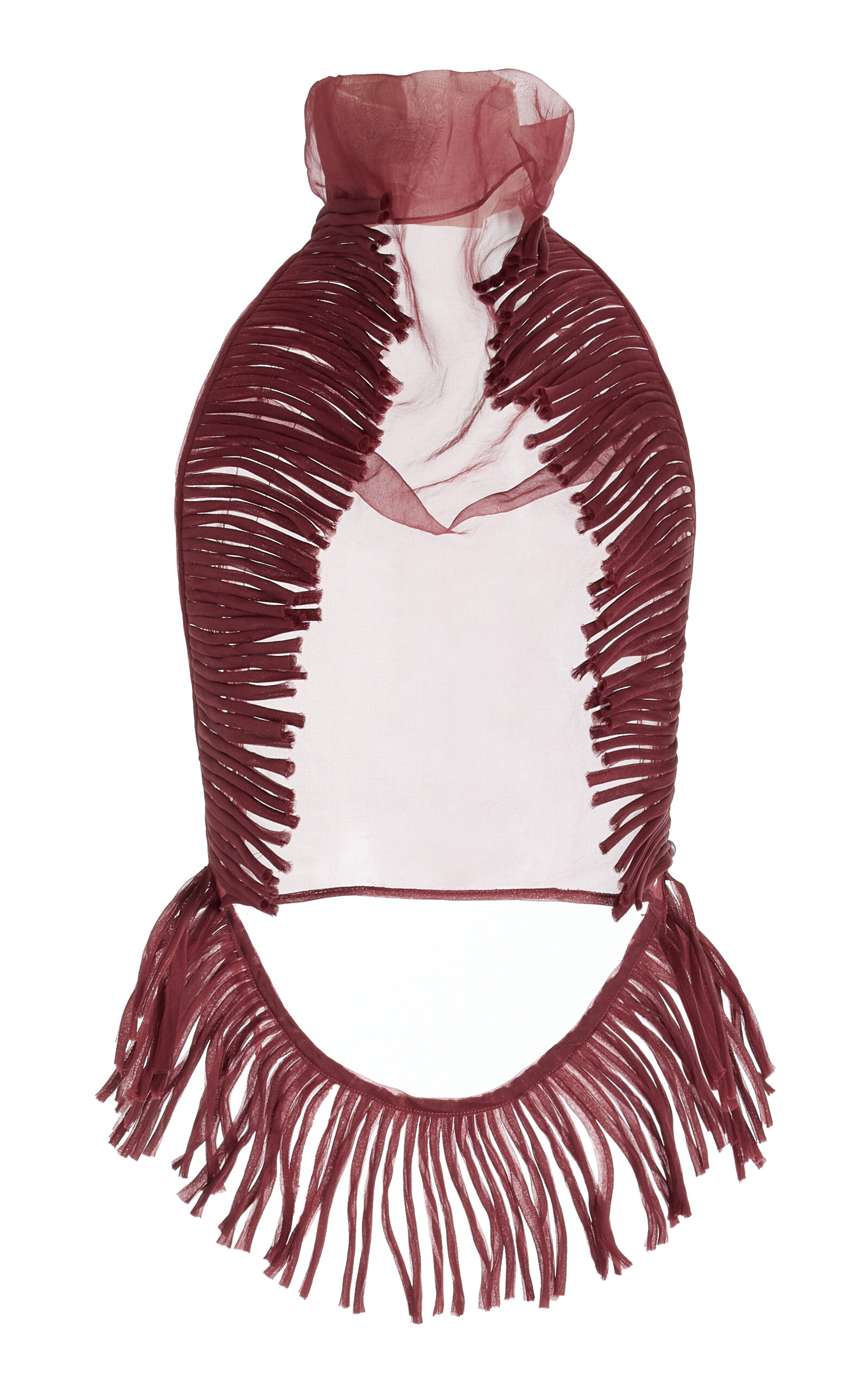 Diotima Stanton Flottante Organza Halter Silk Top