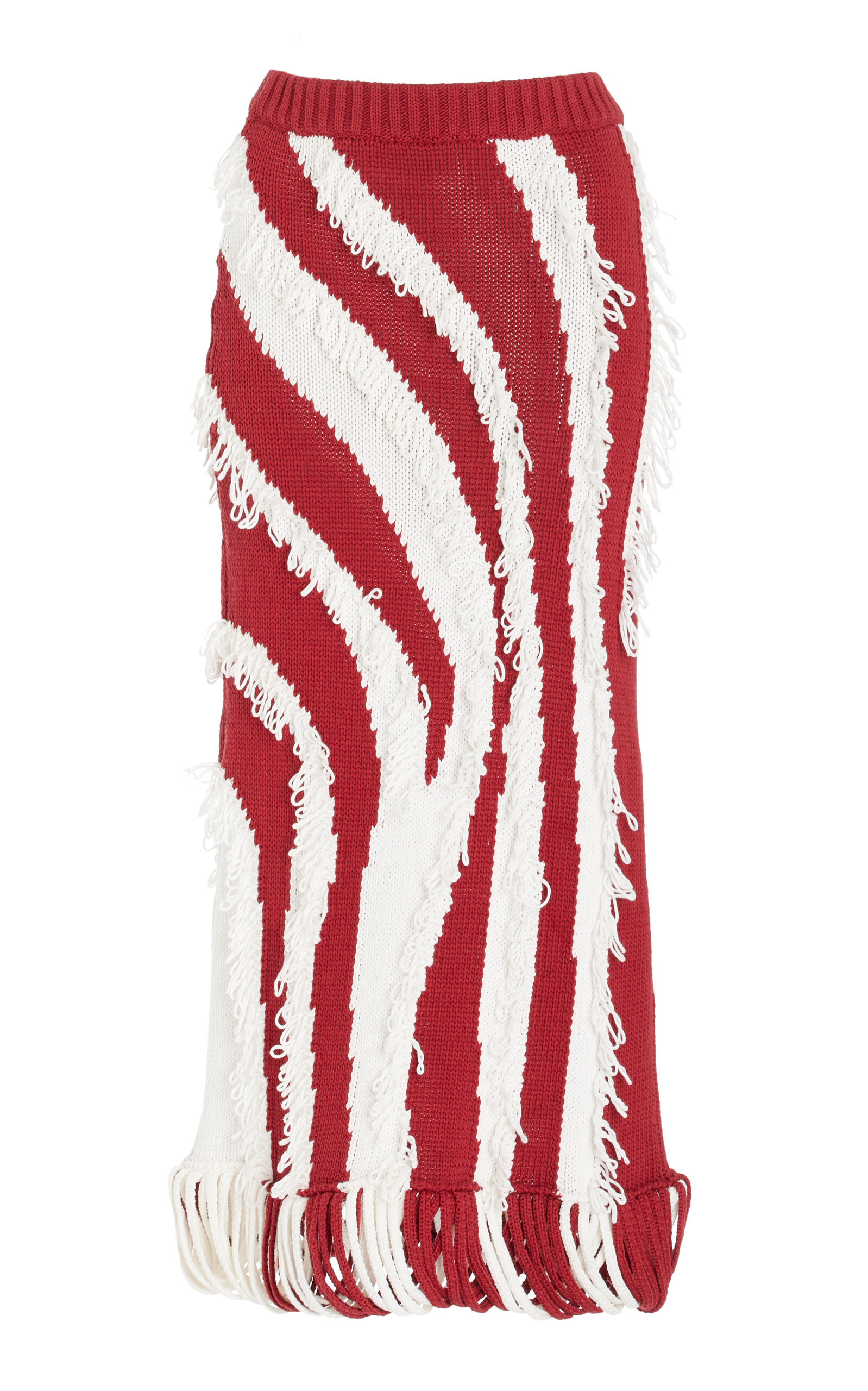 Roaring Intarsia Cotton Skirt