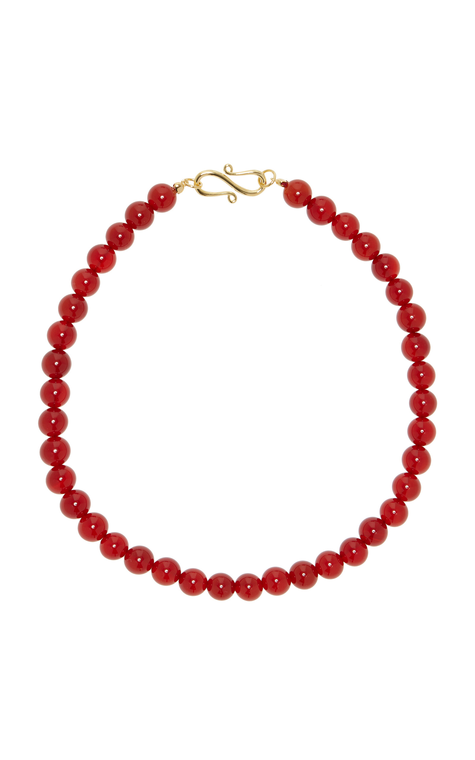 Lie Studio The Mary Carnelian Necklace In Red