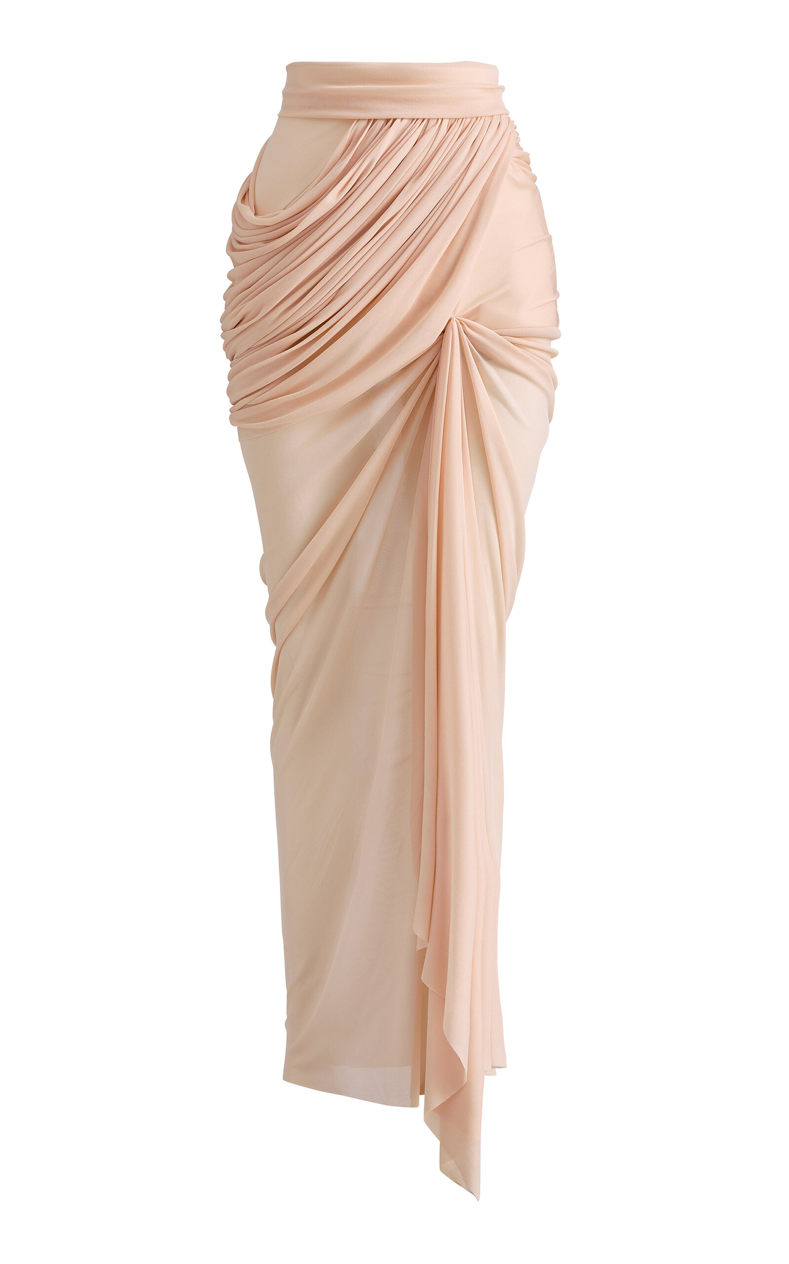 Maticevski Savour Draped Chiffon Maxi Skirt - Nude - Women's Clothing