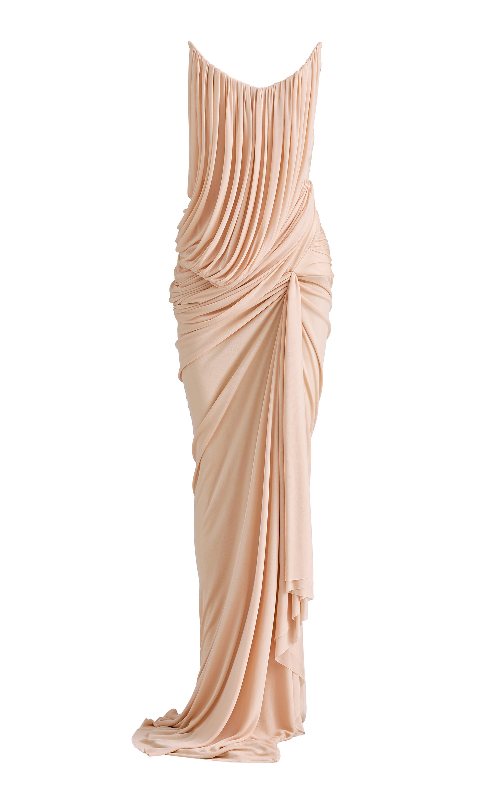 Maticevski Cassini Draped Chiffon Gown - Nude