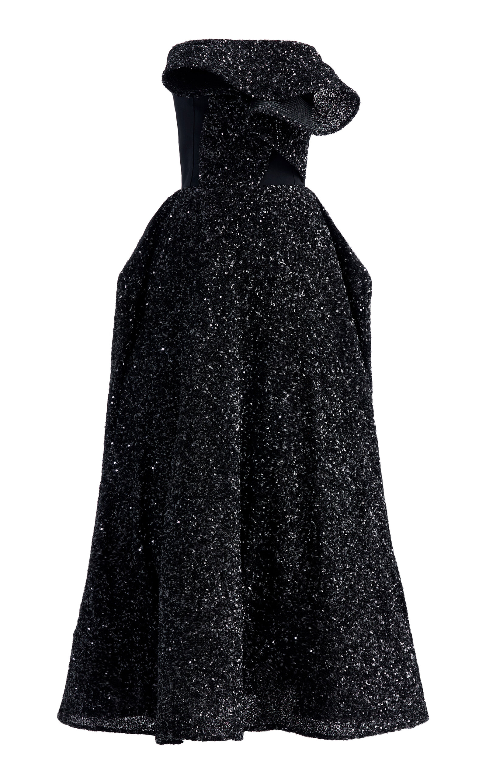Maticevski Rotation Sequined Gown In Black