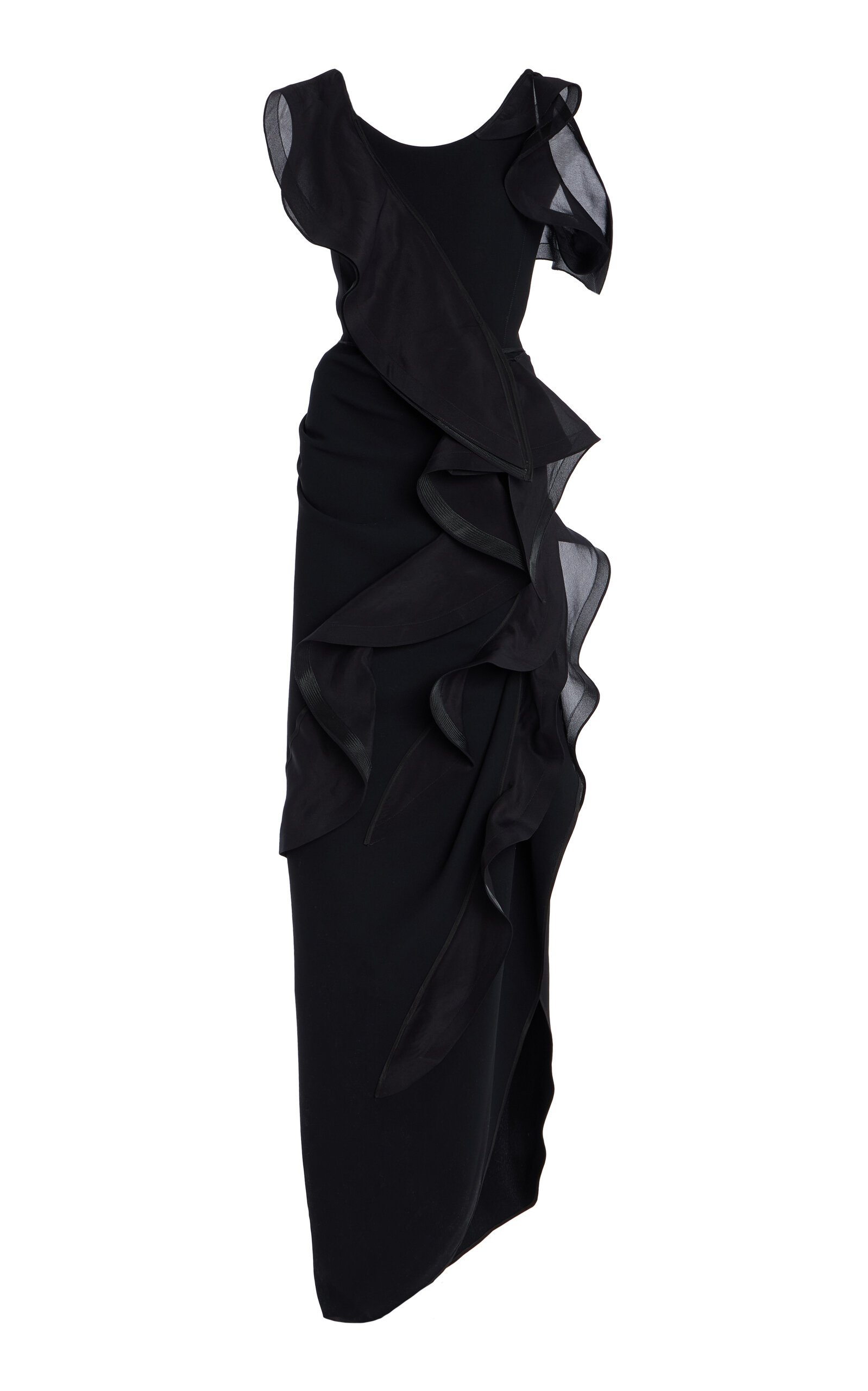Maticevski Satellite Wave Structured Chiffon Gown