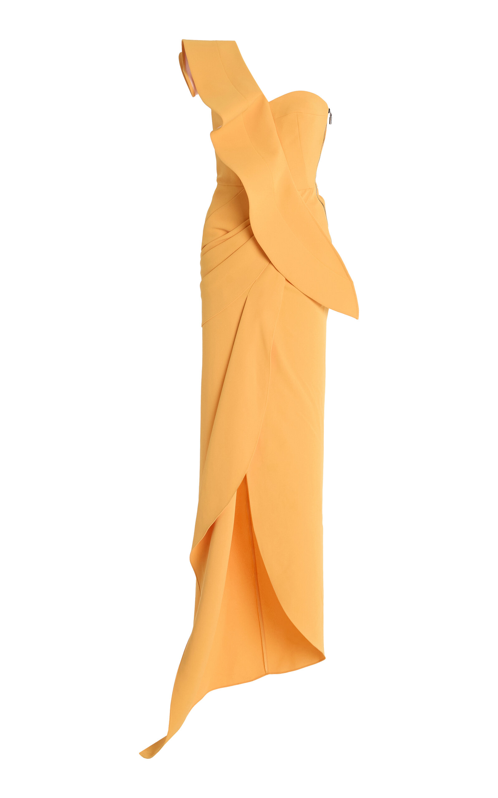 Maticevski Salyut Wave-Structured Cady Gown - Orange