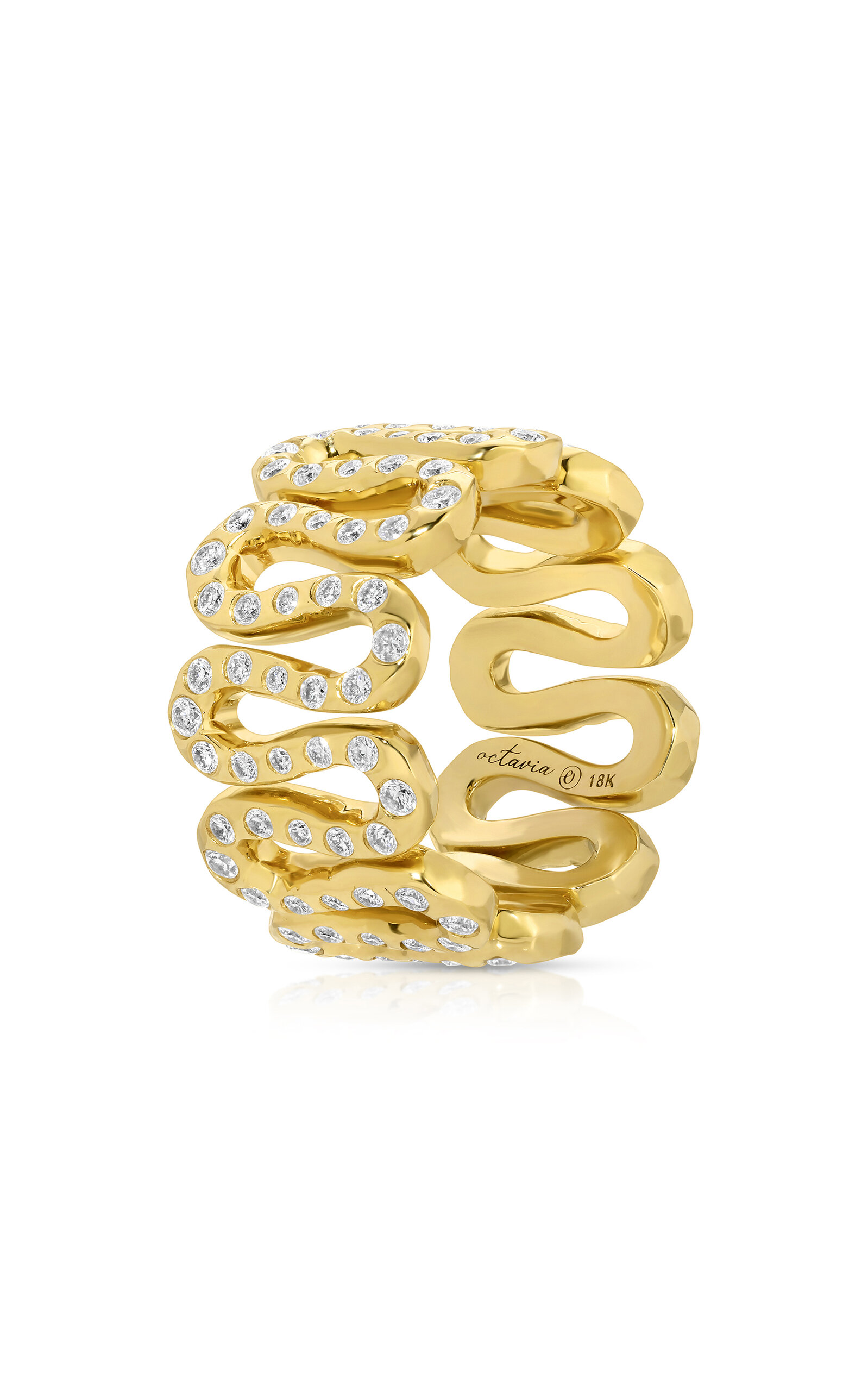 Pacific Coast Riviera 18K Yellow Gold Diamond Ring
