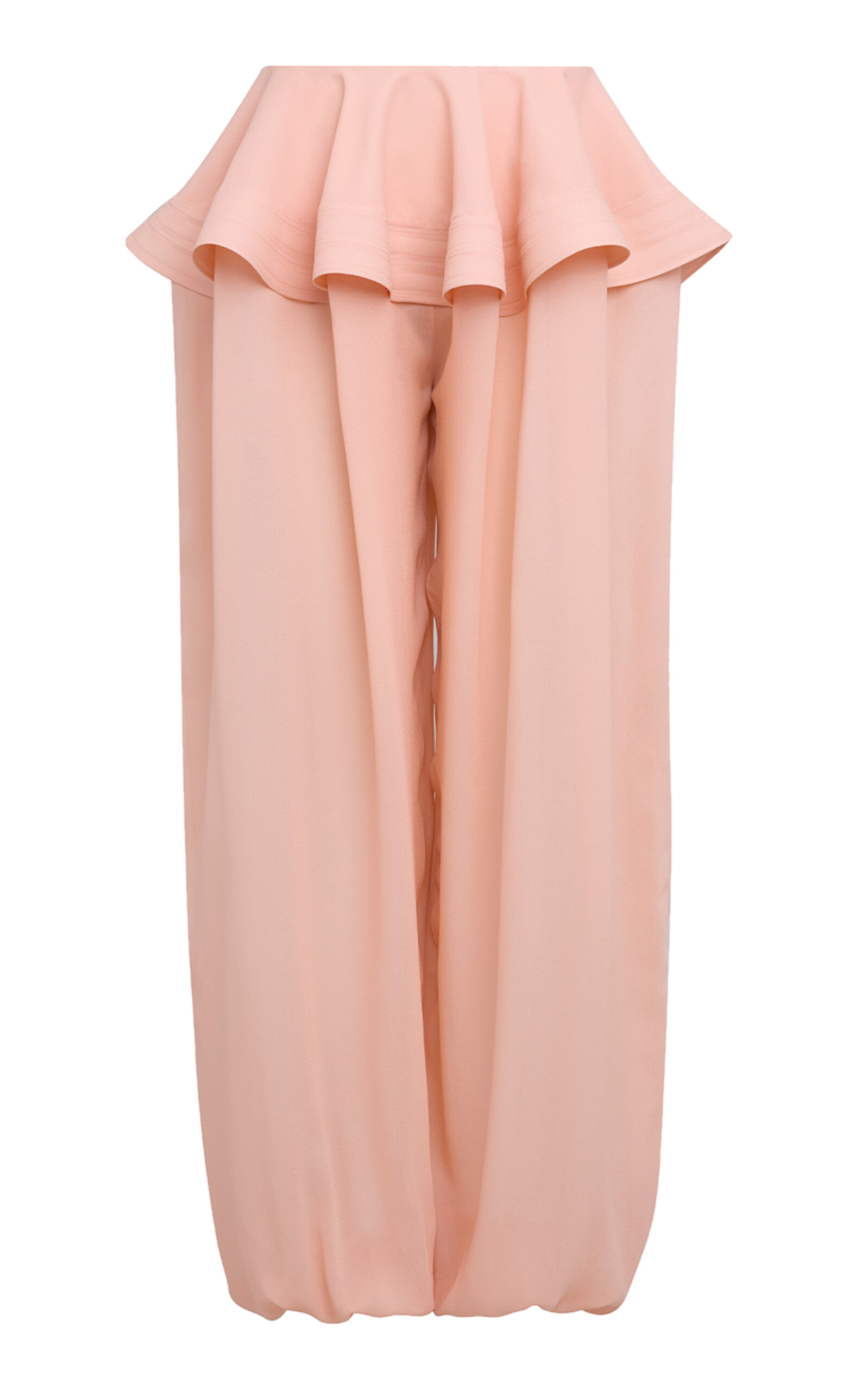 Georgette Tapered Peplum Pants