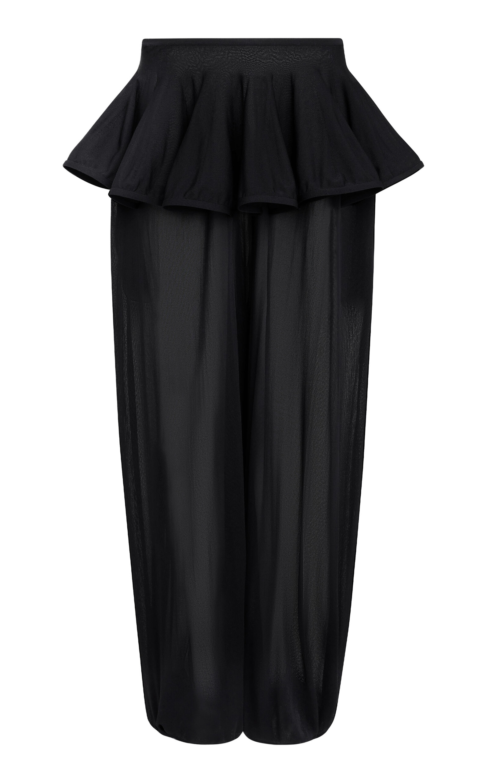Knit Tapered Peplum Pants