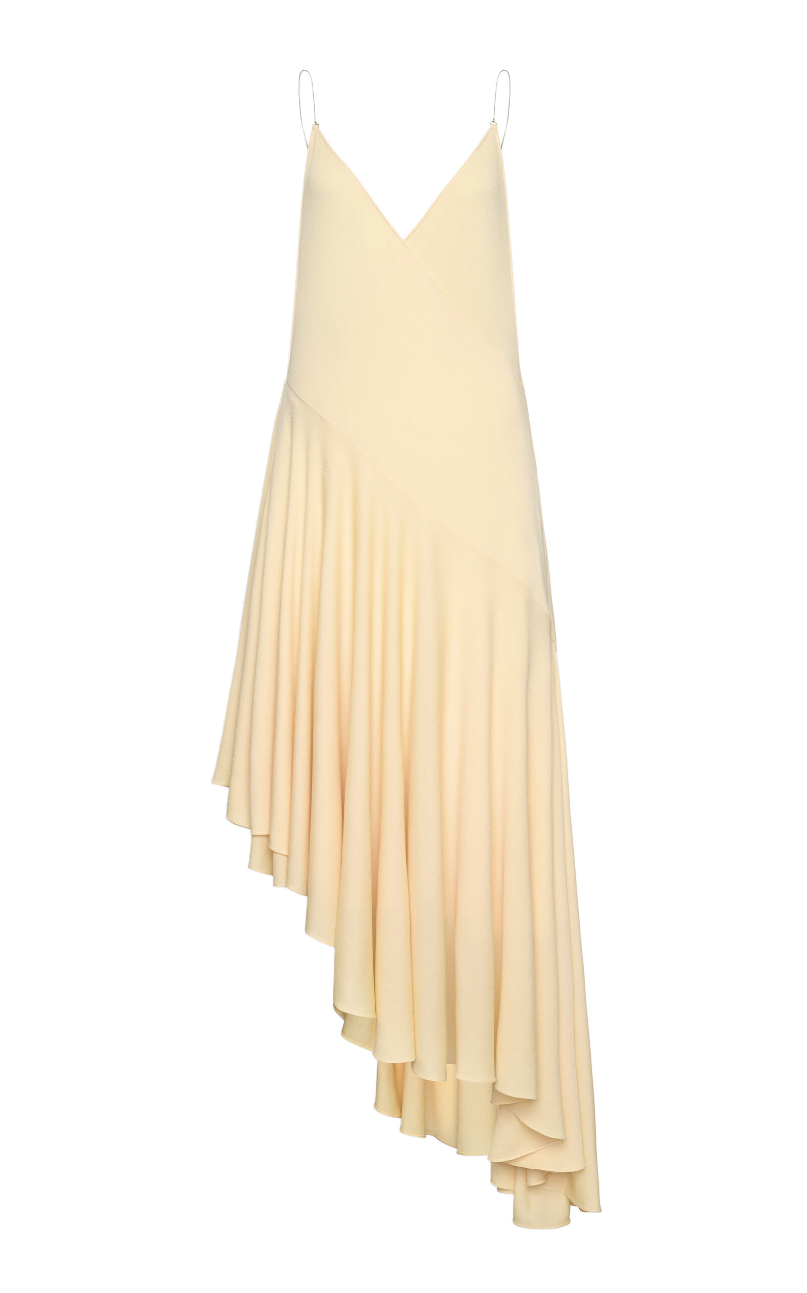 Asymmetric Cotton Midi Slip Dress
