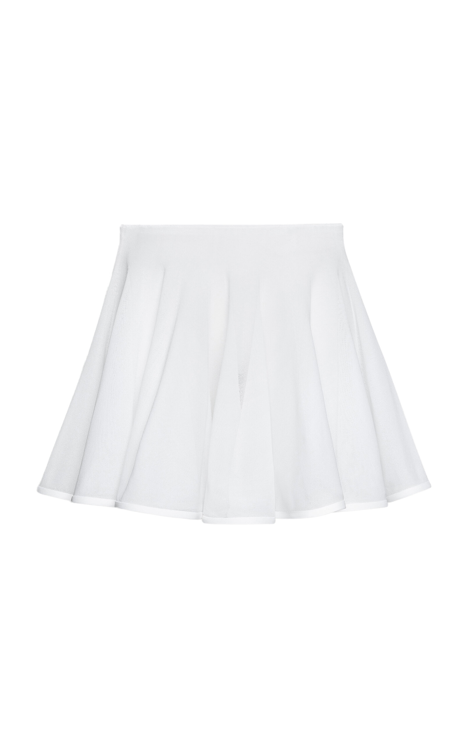 Alaïa White Fine Knit Skater Mini Skirt In White