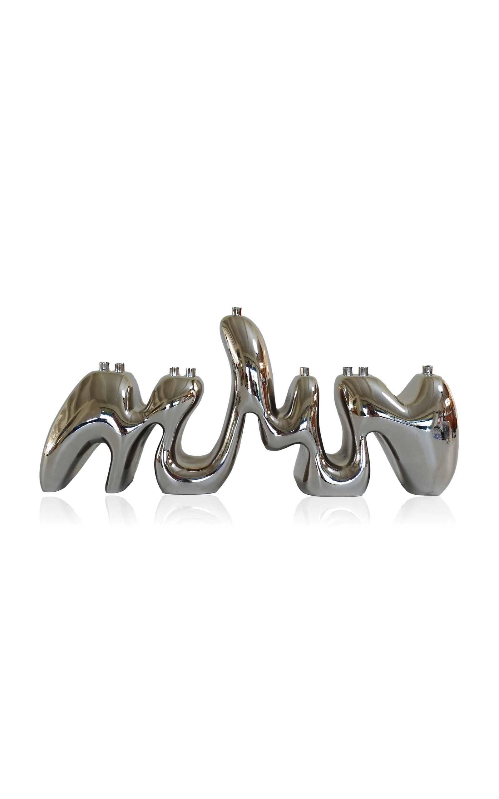 Hannah Polskin Menorah Sculpture - Silver