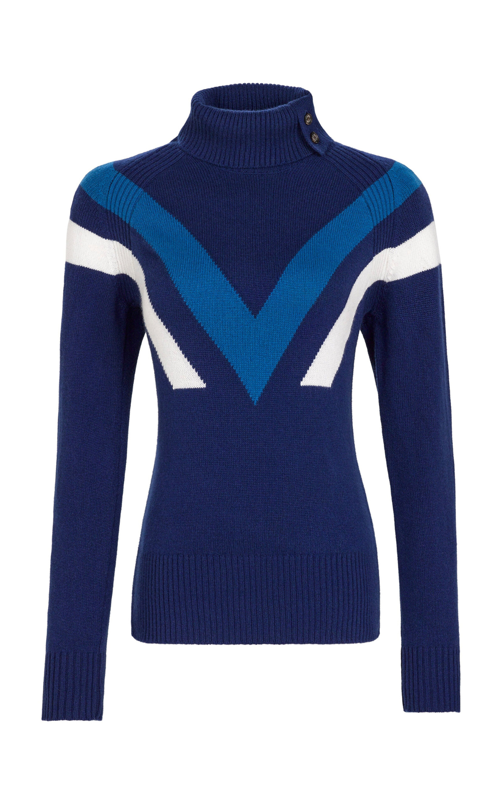 Alps & Meters Ski Race Knit Wool-Cashmere Top