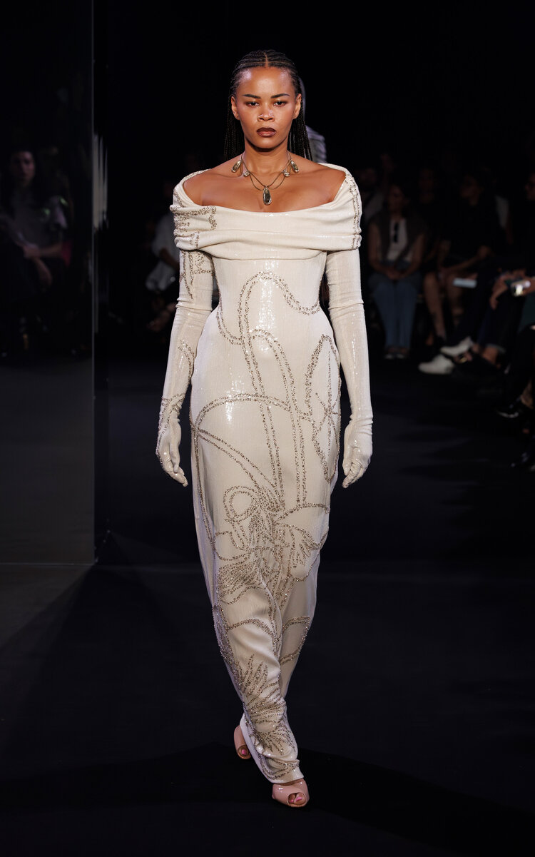 Sequined Full-Length Gloves
