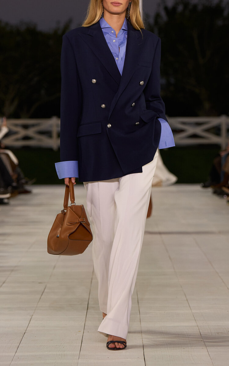 Polo Ralph Lauren Stamford Woole Crepe Straight-leg Pants In Ivory