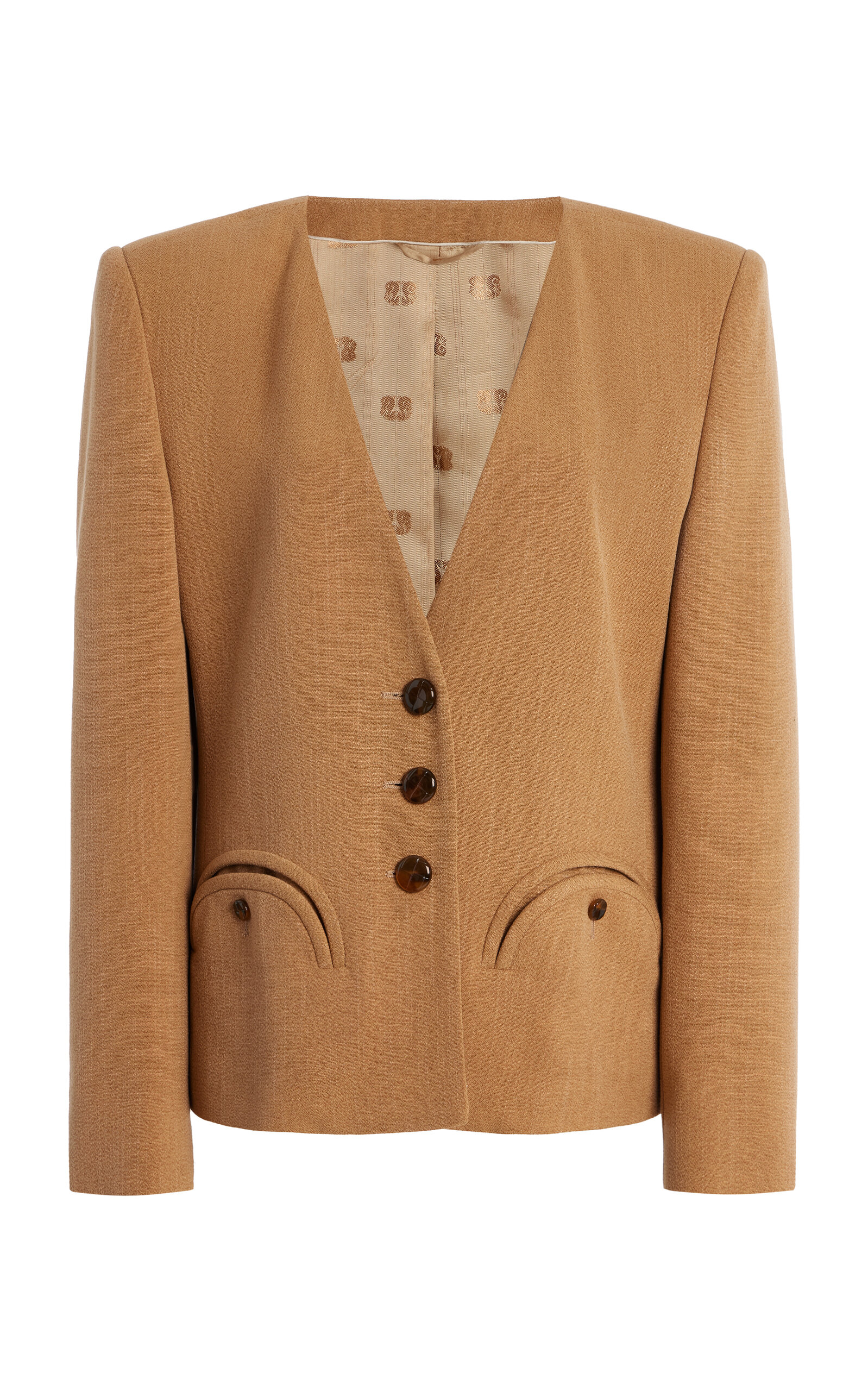 Blazé Milano Khayam Lovat Silk-blend Blazer In Brown