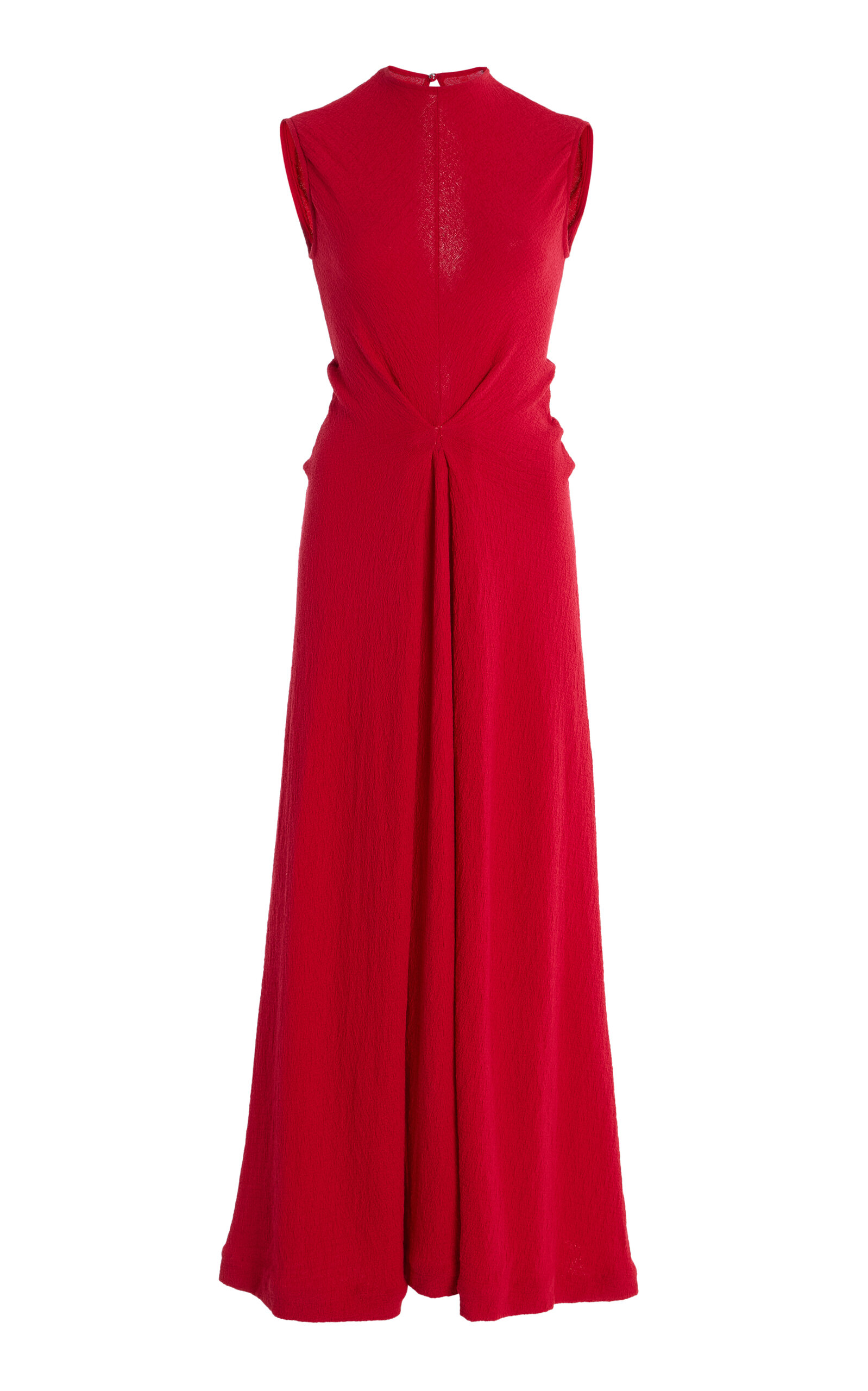 Shop Proenza Schouler White Label Miranda Twisted Ribbed Cotton Dress In Red