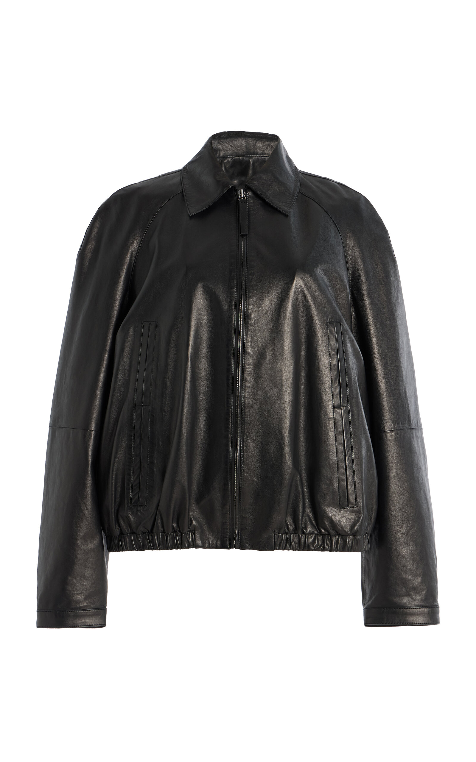 Proenza Schouler White Label Beck Leather Bomber Jacket - Black