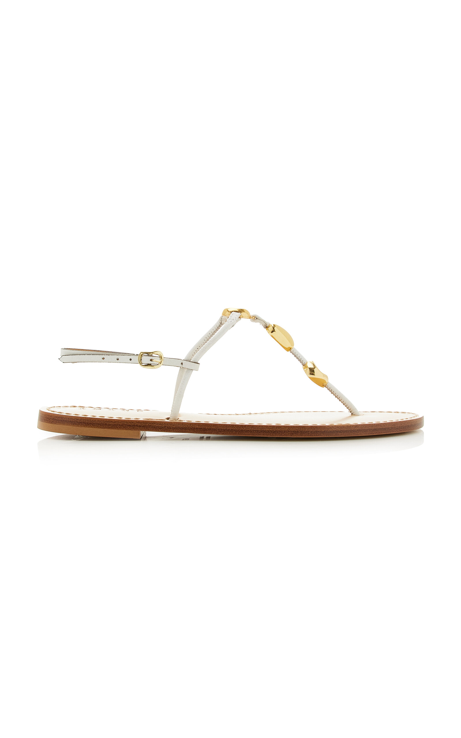 AMANU The Nairobi Embellished Leather Sandals