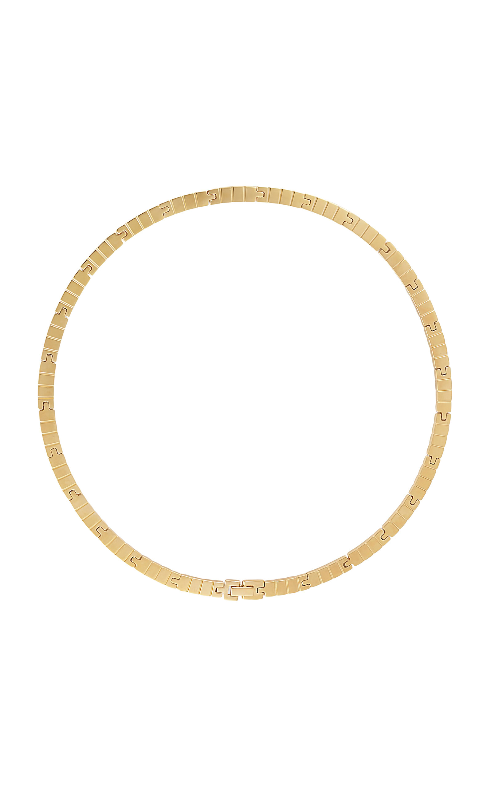 Slim Slot Gold-Plated Chain Necklace