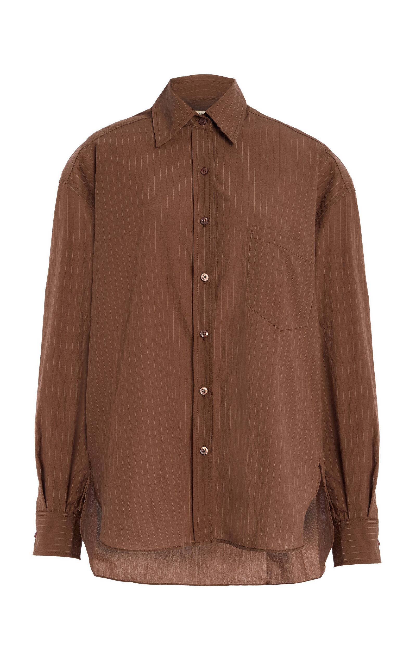 ELCE Exclusive Remi Cotton-Blend Shirt - Brown - XS/S