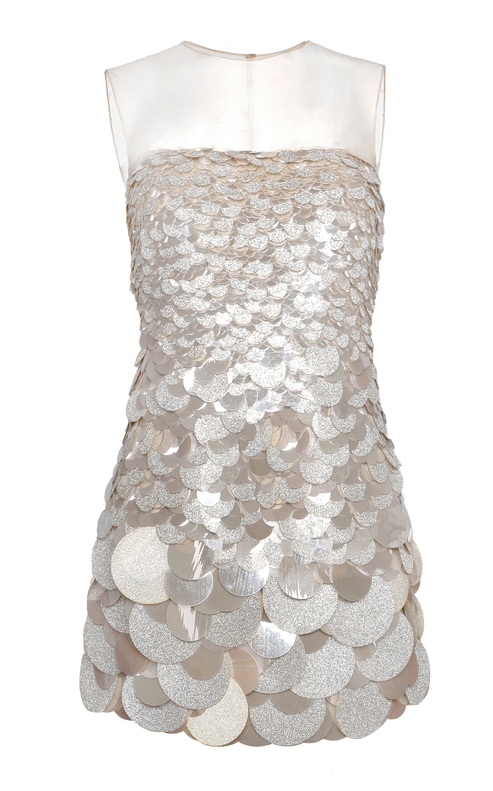 Pailette Sequin Illusion Dress