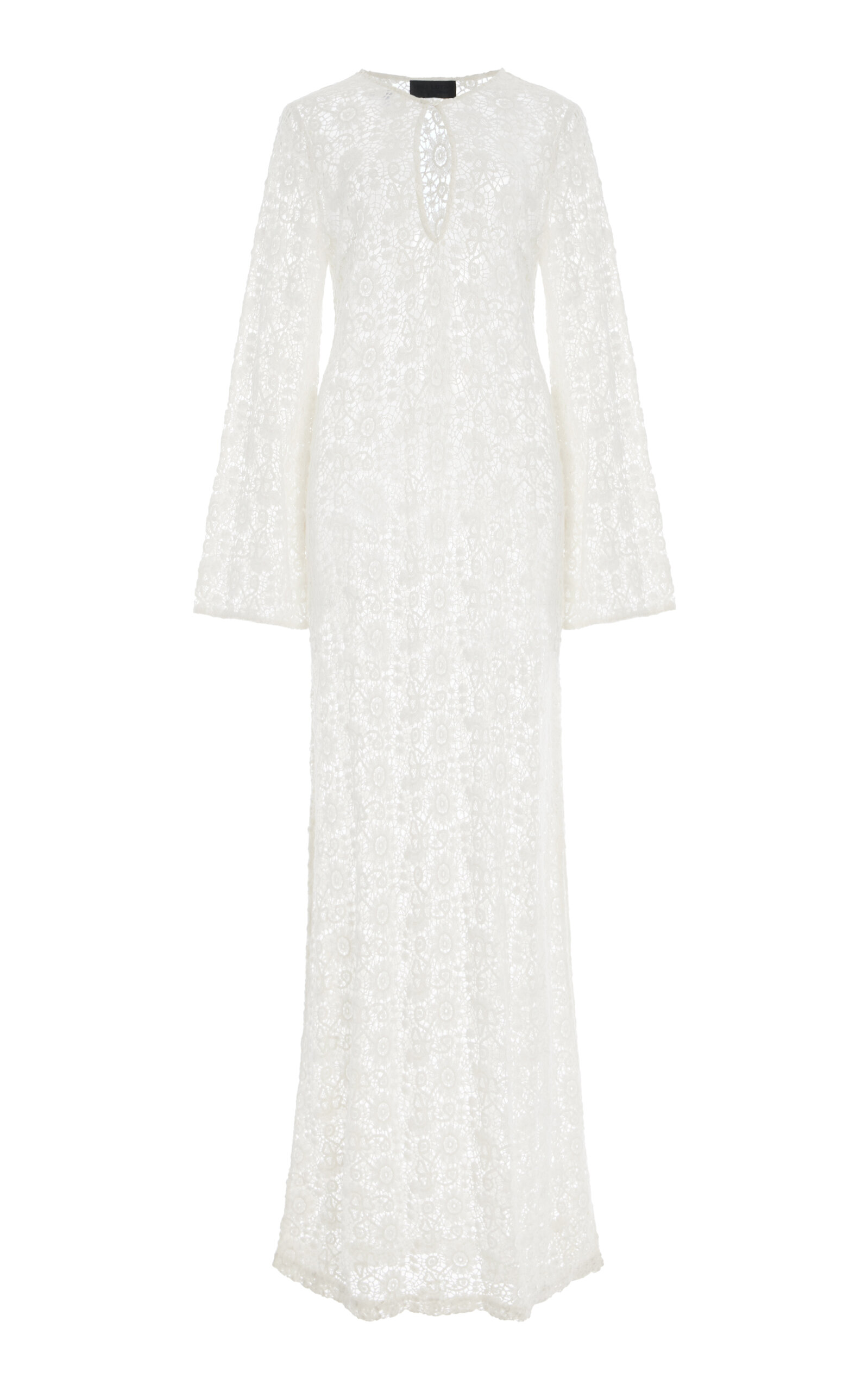 NILI LOTAN Della Crocheted Cotton Maxi Dress - Ivory