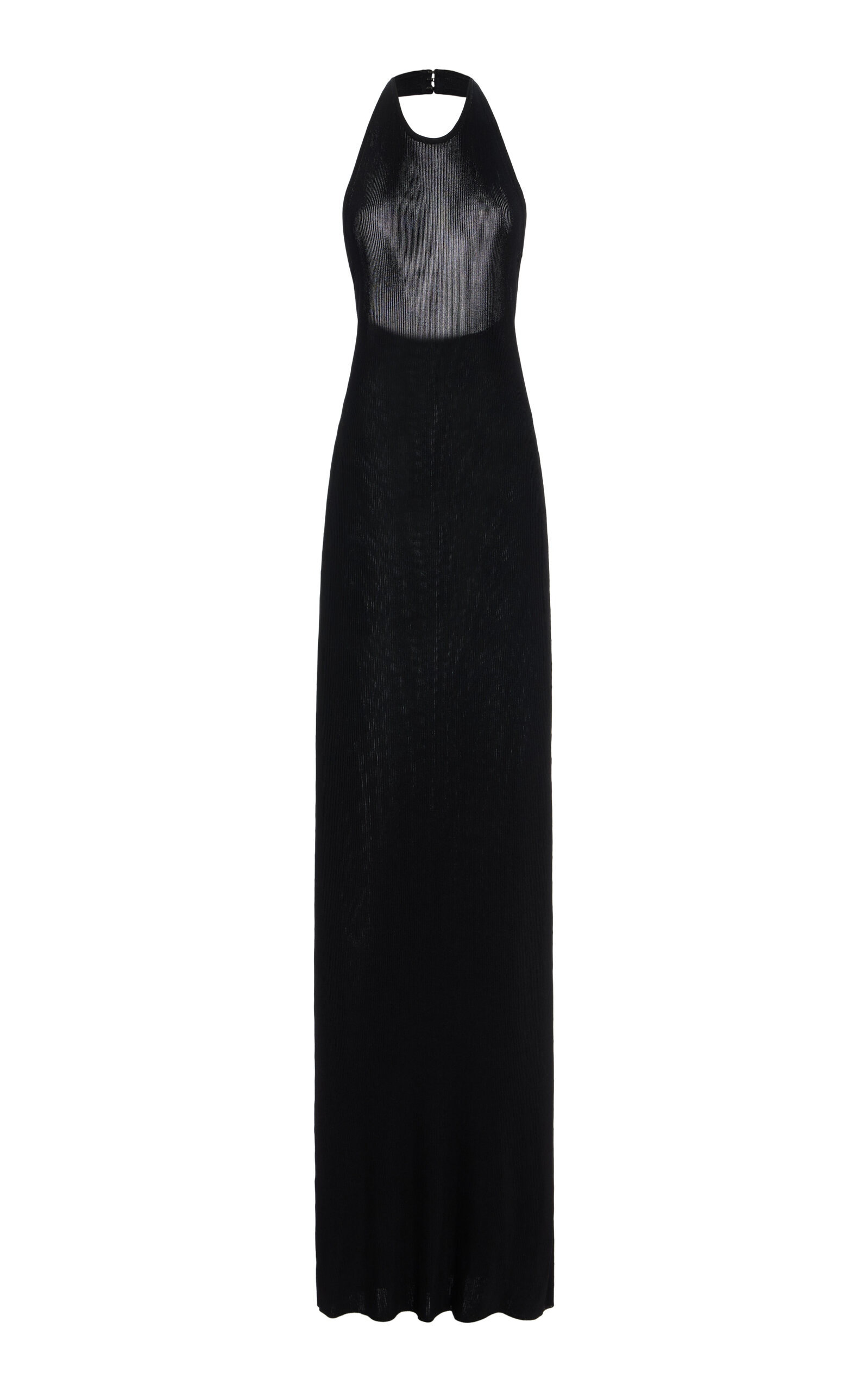 NILI LOTAN Gertrude Knit Maxi Halter Dress