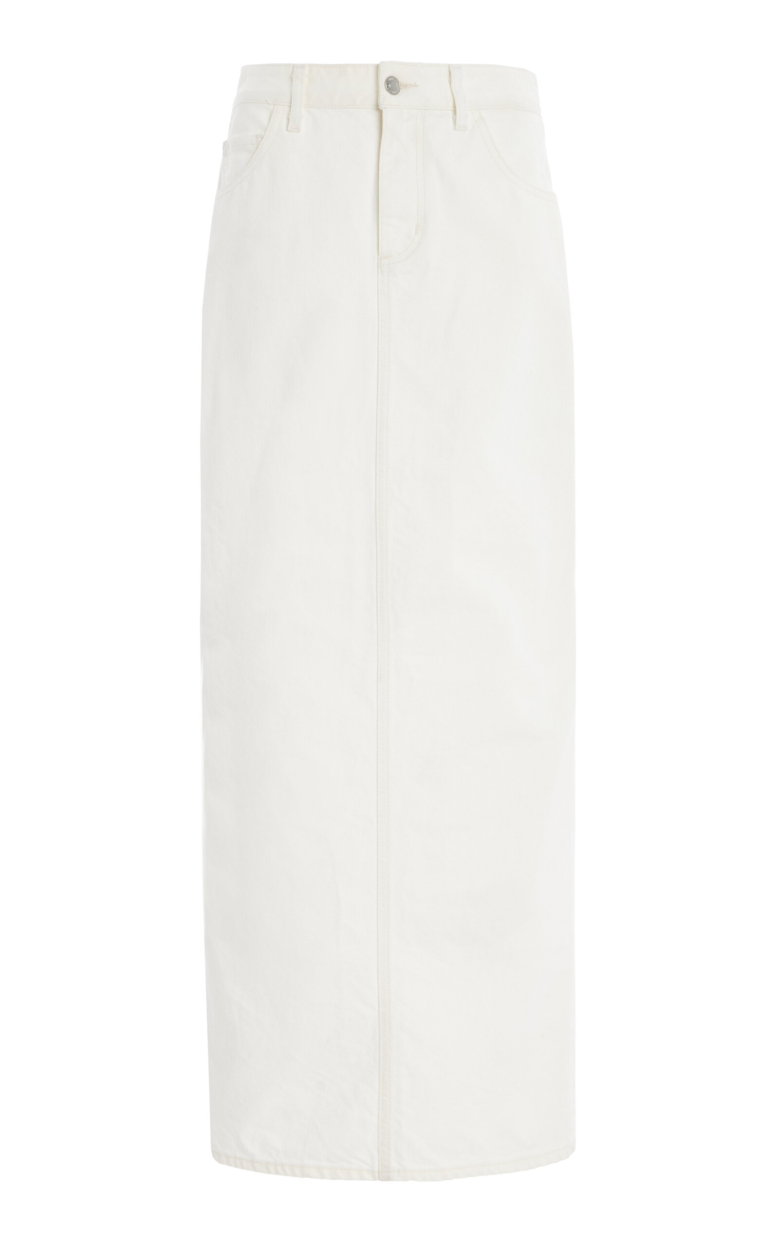 NILI LOTAN Ozzy Denim Maxi Skirt - Ivory