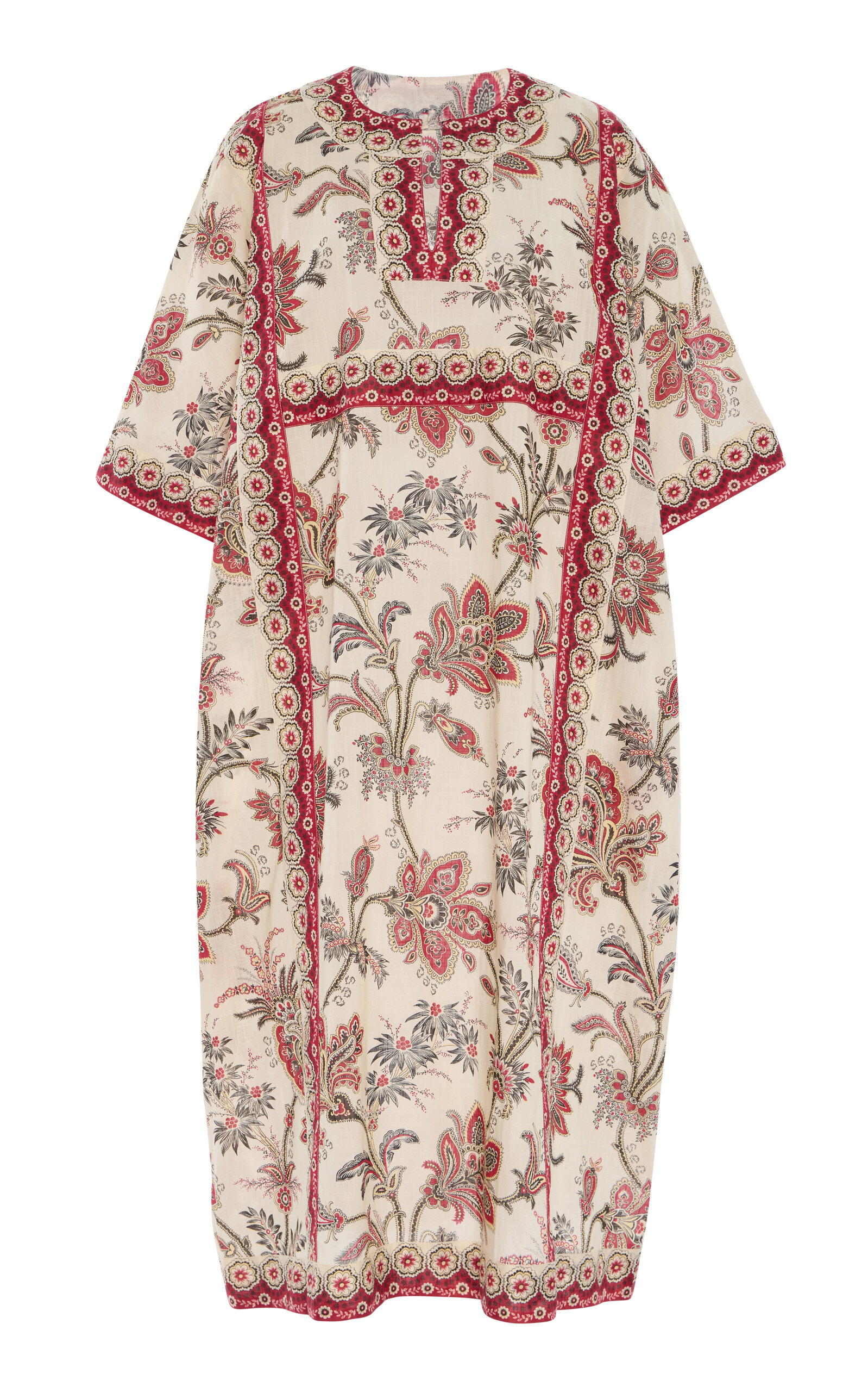Sea Cassandra Floral Cotton Midi Caftan Dress