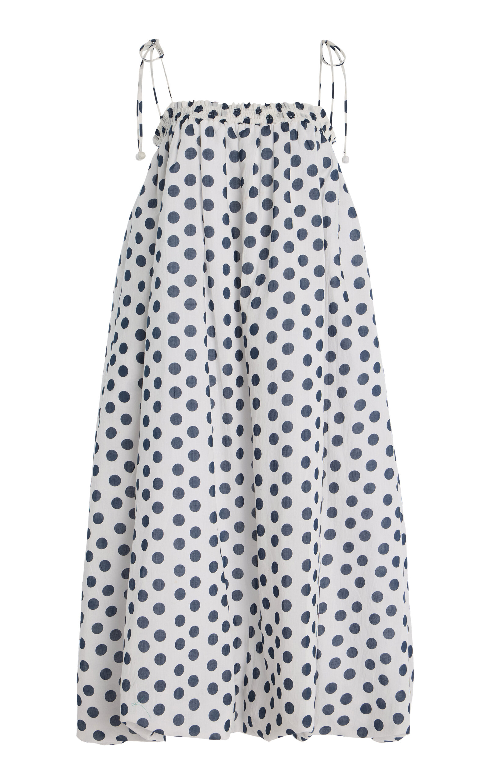 Sea Paulina Polka-Dot Cotton Midi Bubble Coverup Dress - Black/white