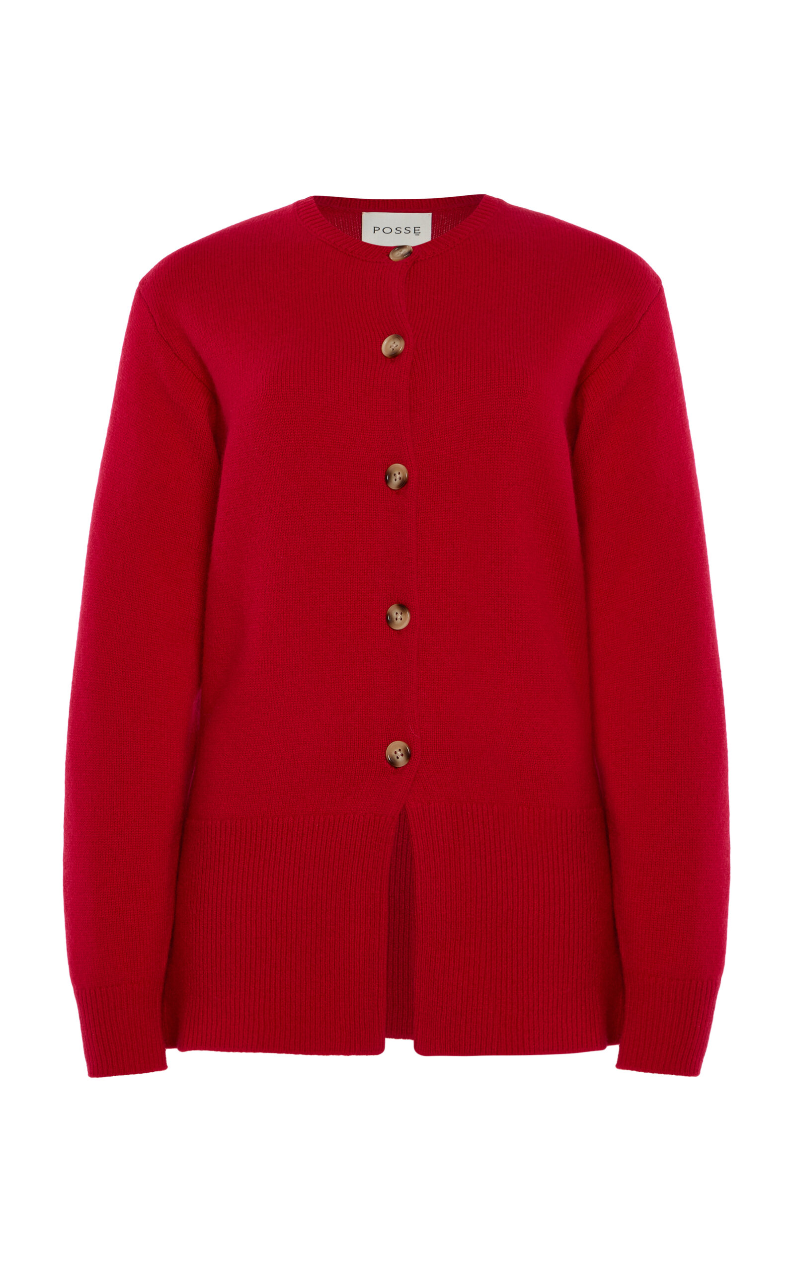 Posse Teresa Wool-Cashmere Cardigan - Red - Women's Clothing