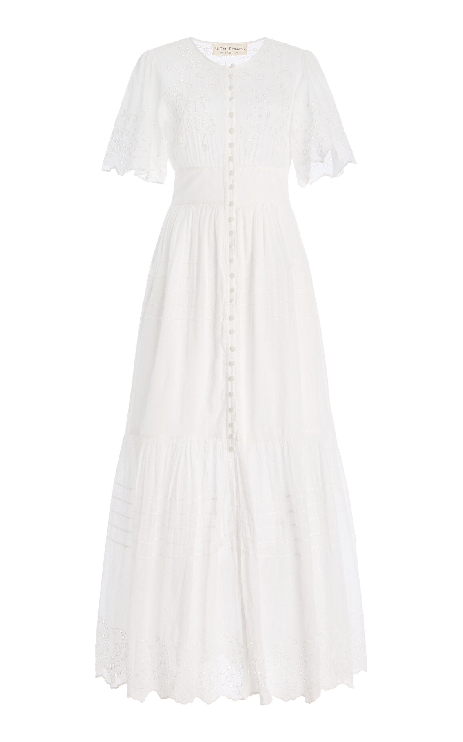 All That Remains Idella Embroidered Cotton Voile Maxi Dress