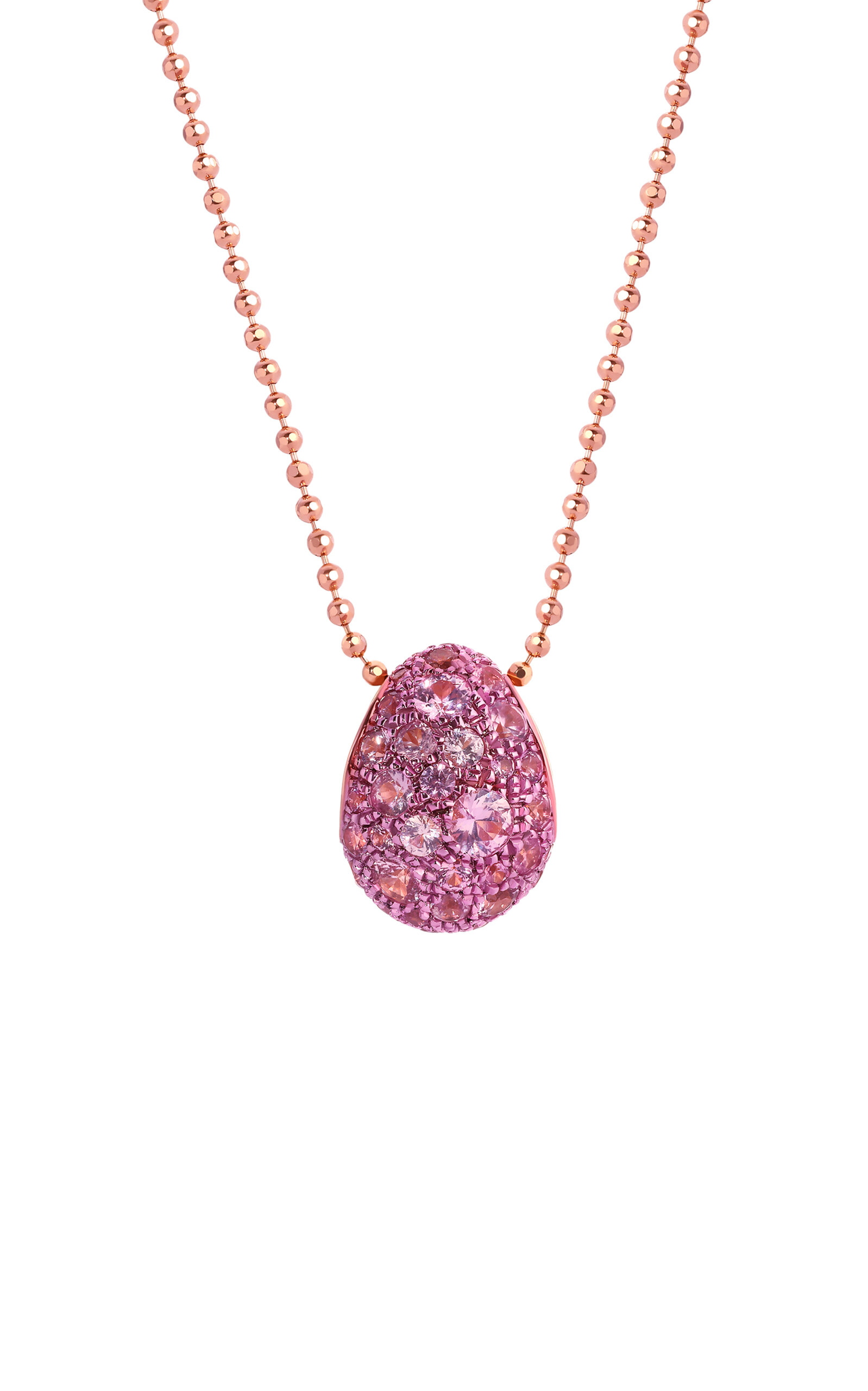 18K Rose Gold Sapphire Bahia Pendant Necklace