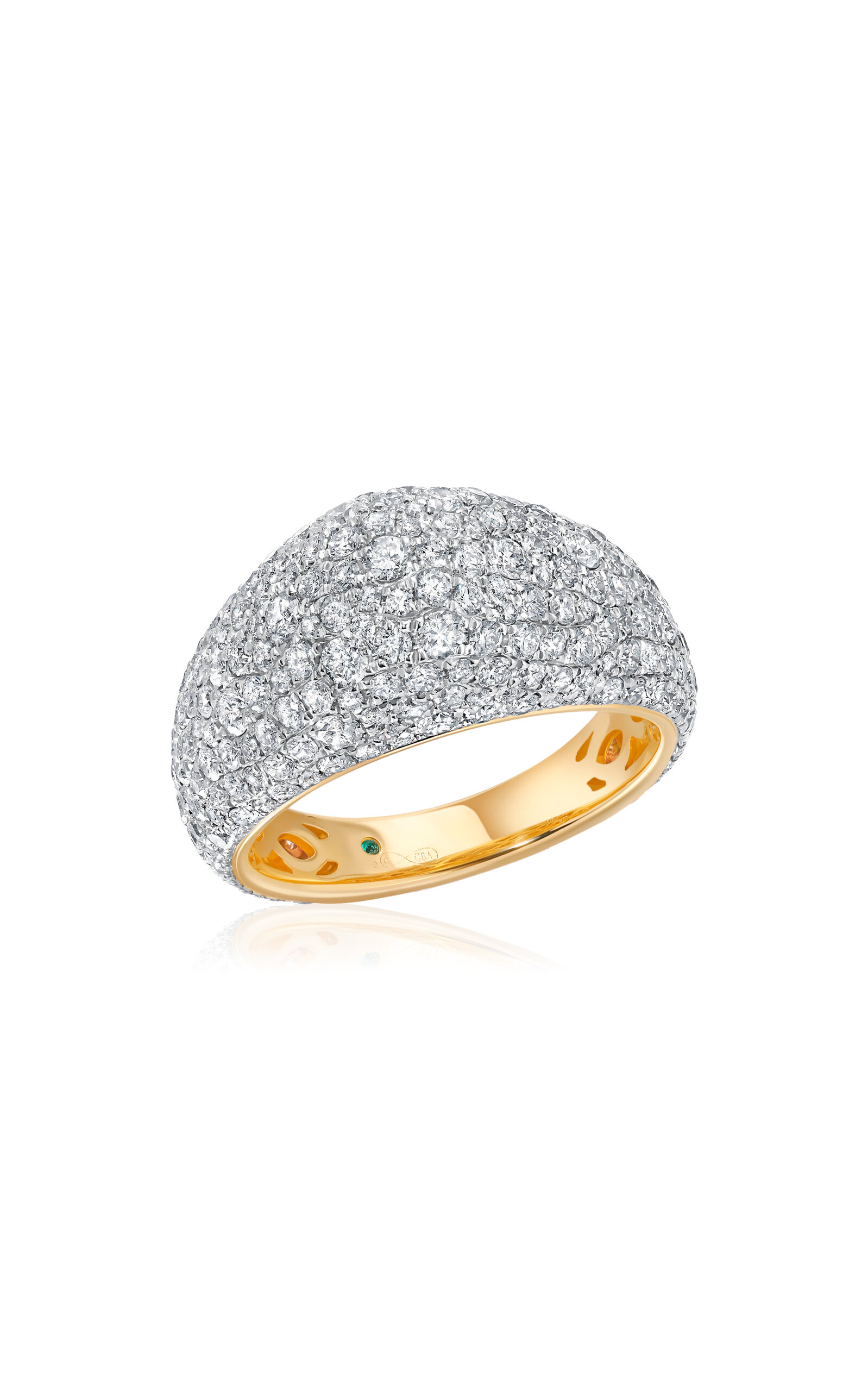 Graziela 18k Yellow Gold Diamond Bahia Ring In Yellow
