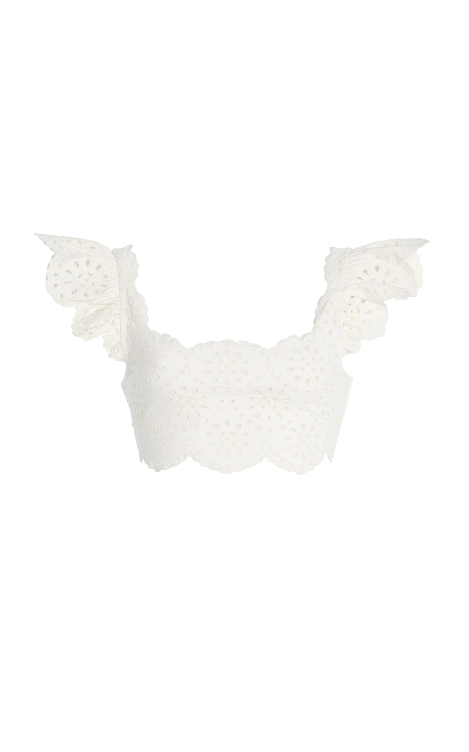 Shop Sea Mae Eyelet Bikini Top In White