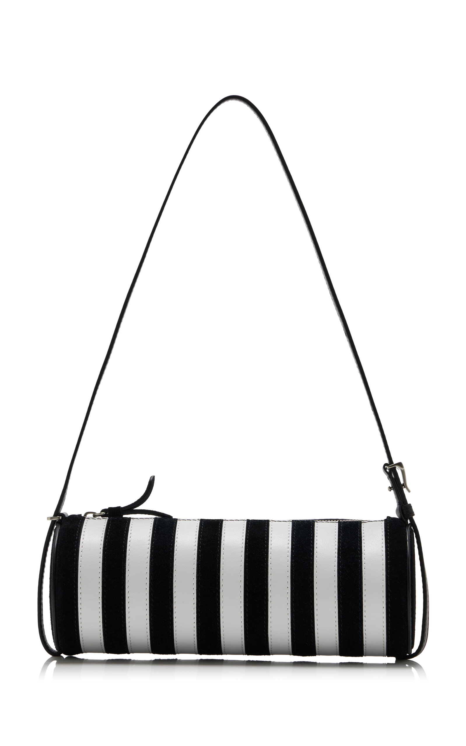 Proenza Schouler Silo Striped Leather-Suede Barrel Bag - Stripe - OS