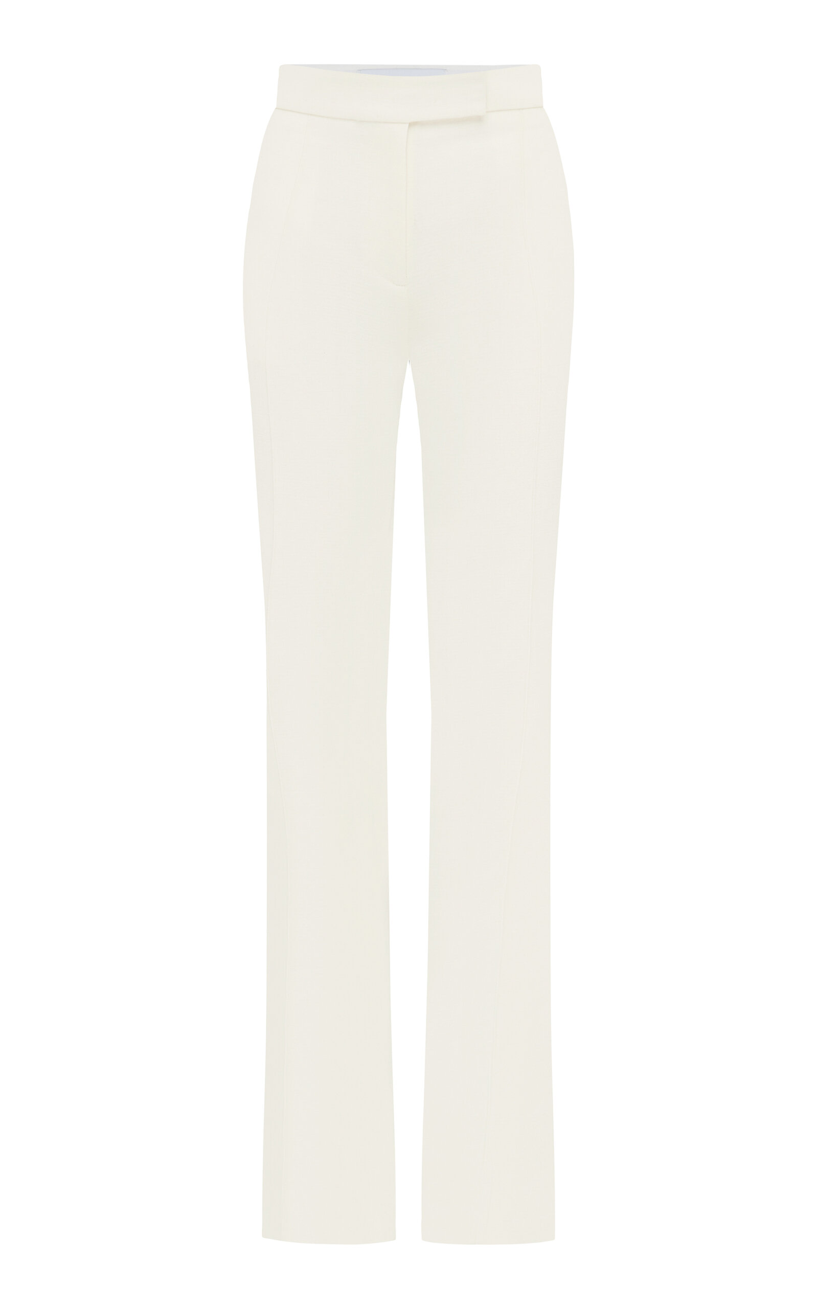 Alex Perry Tailored Wool Suiting Bootcut Pants In Off-white