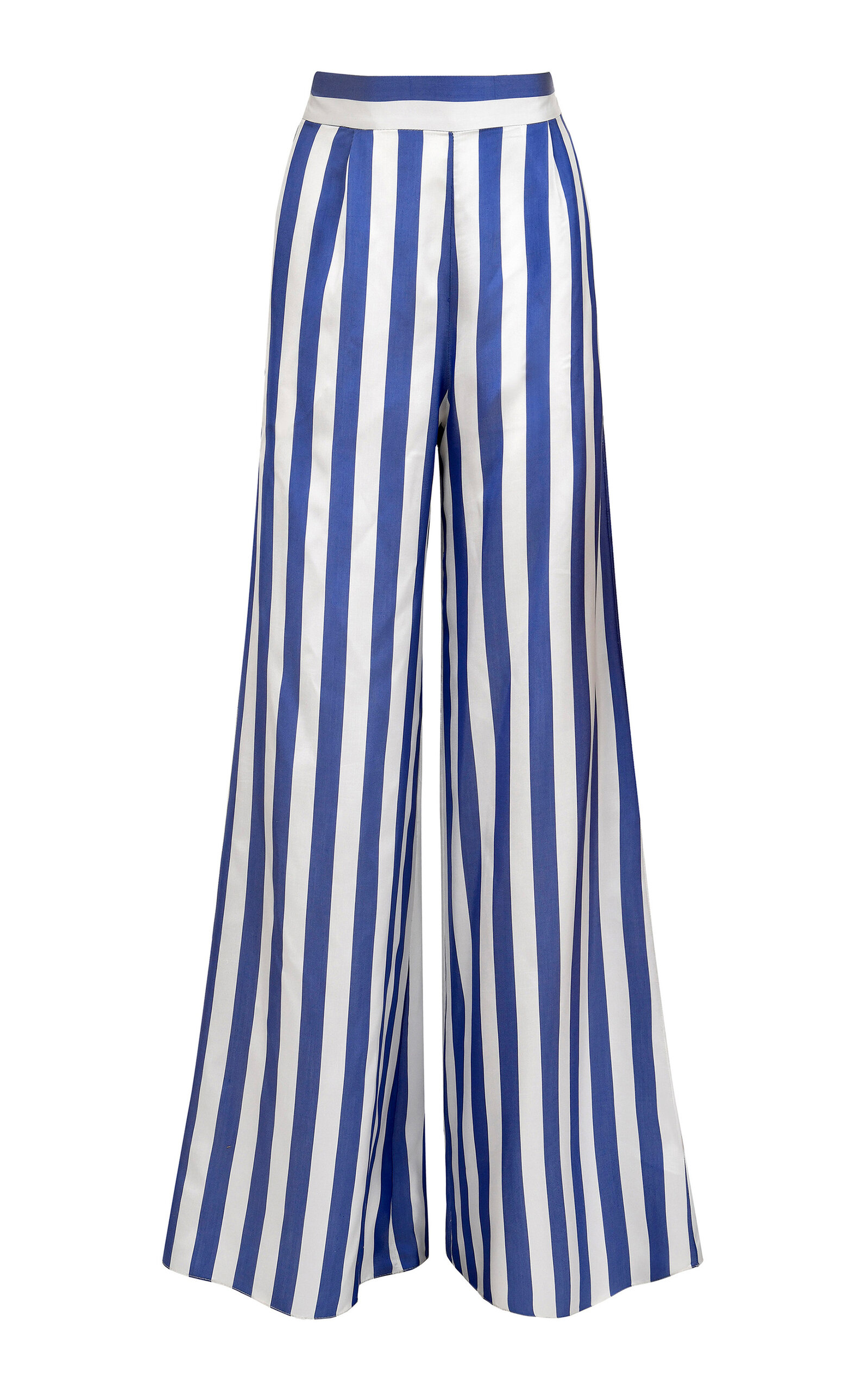 Francesca Miranda Acqua Wide-legged Silk Pants In Multi